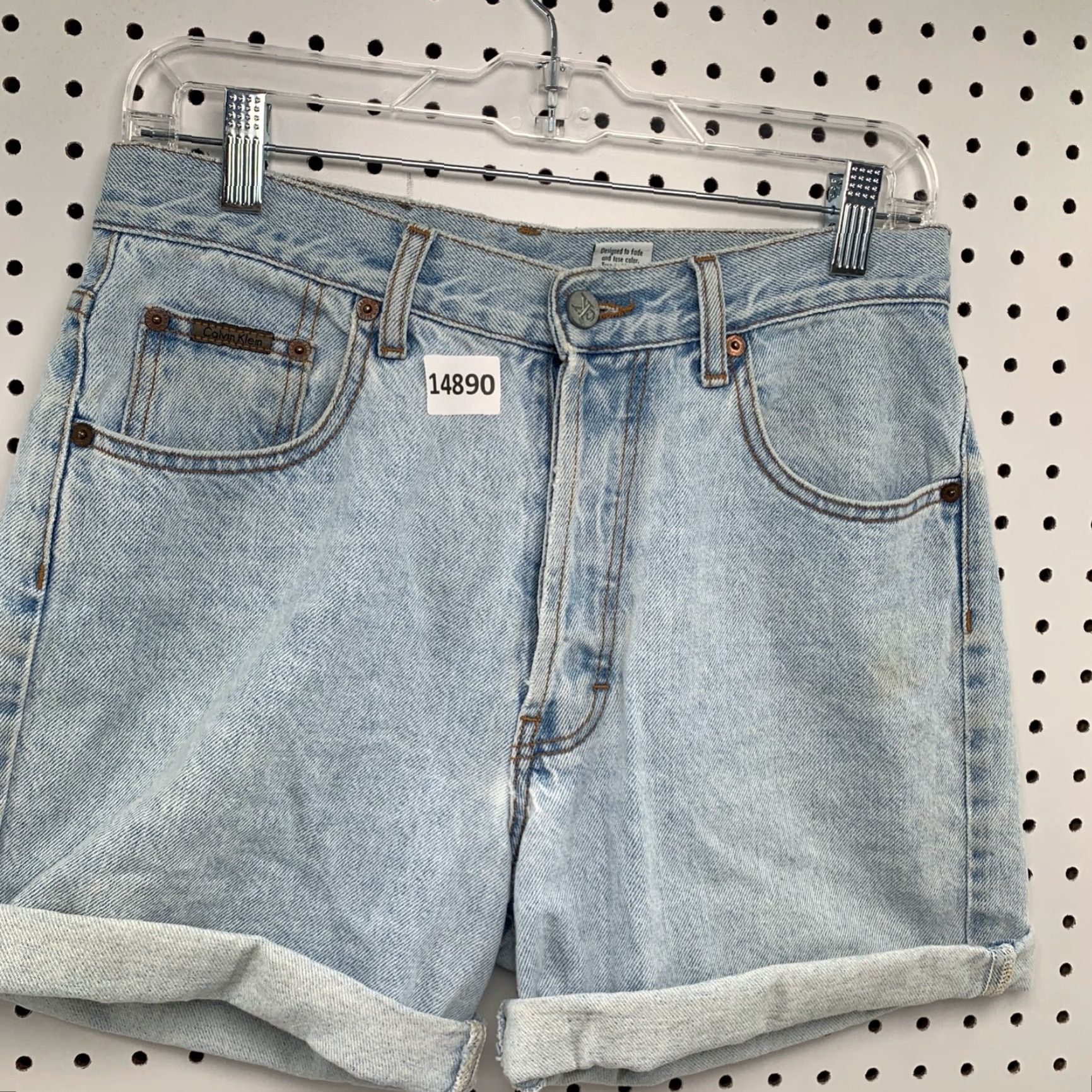 Calvin Klein Vintage Calvin Klein CK Women's Denim Shorts Sz 30 Light Wash USA Made 90s Biker Style Size 30" / US 8 / IT 44 - 3 Thumbnail