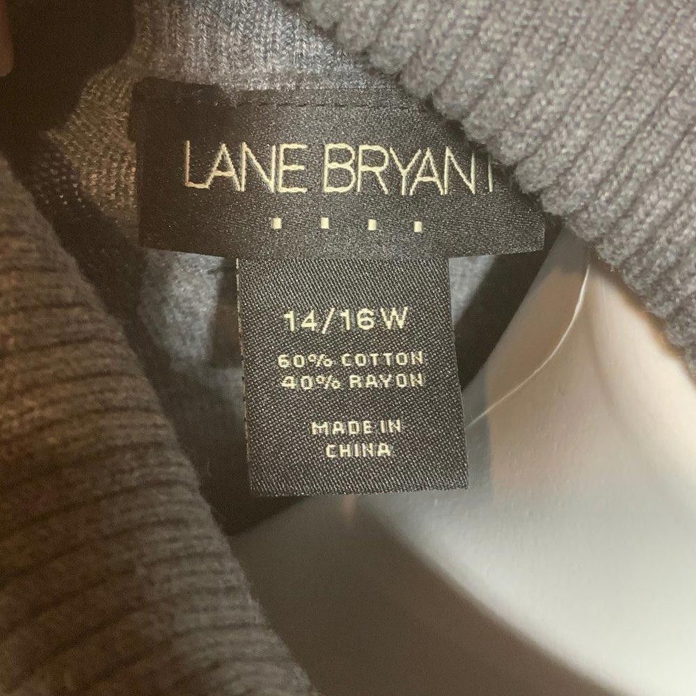 Designer Lane Bryant Argyle Turtleneck Sweater, Plus Size 14/16W Size XL / US 12-14 / IT 48-50 - 6 Thumbnail