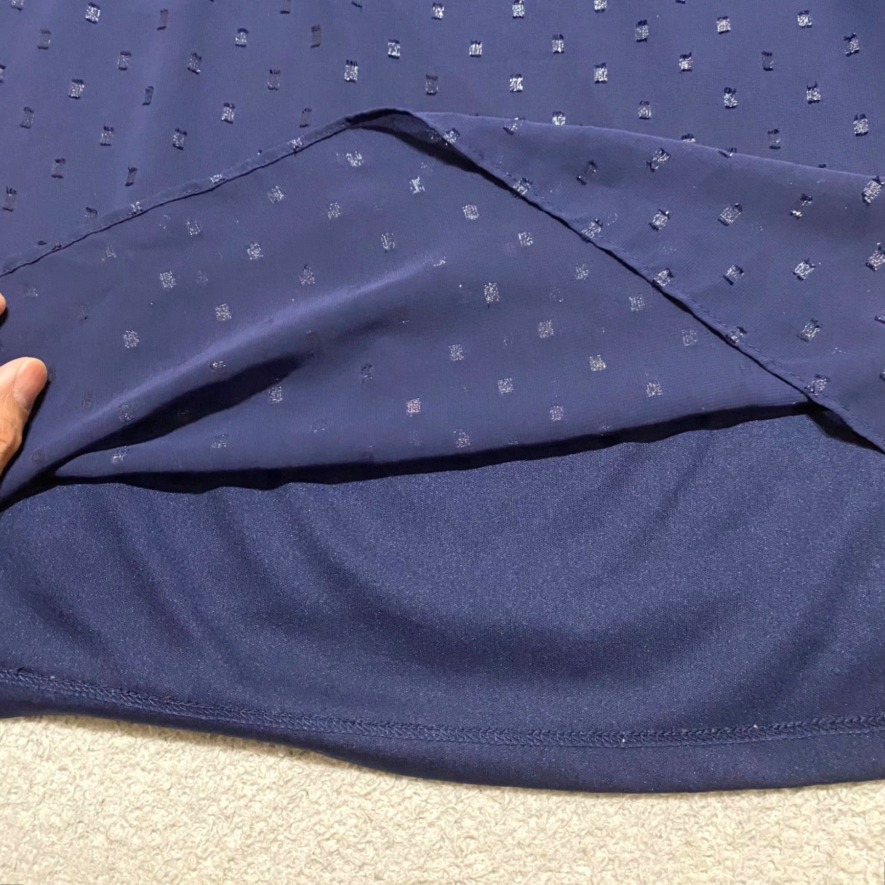 Old Navy Old Navy Dress Womens Short Chiffon Blue Lined Sheer Bohemian 90s Style N/A Size L / US 10 / IT 46 - 4 Thumbnail