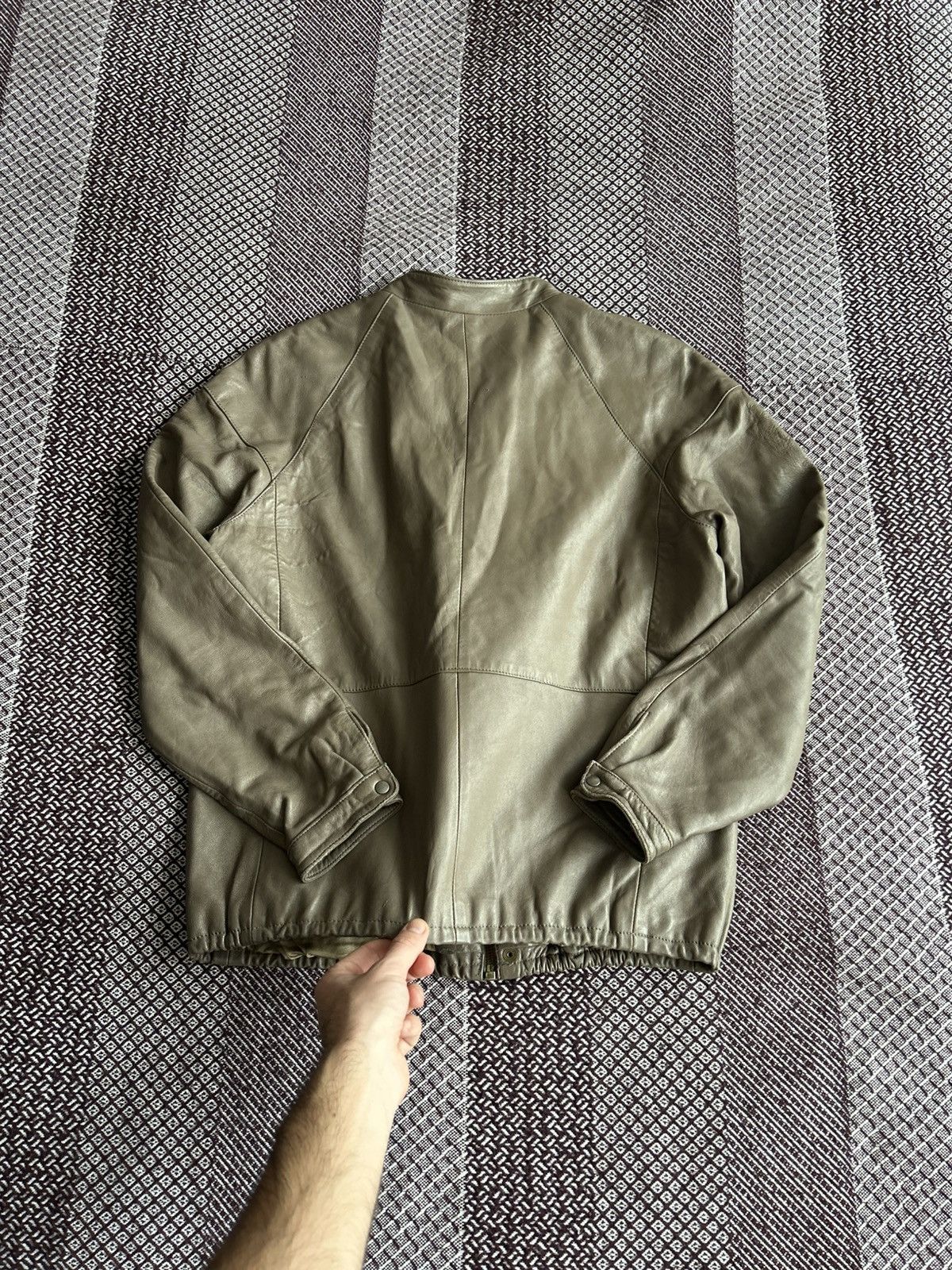 Genuine Leather Vintage Leather Jacket Solid Style Unisex 80s Size Small Size US S / EU 44-46 / 1 - 15 Thumbnail