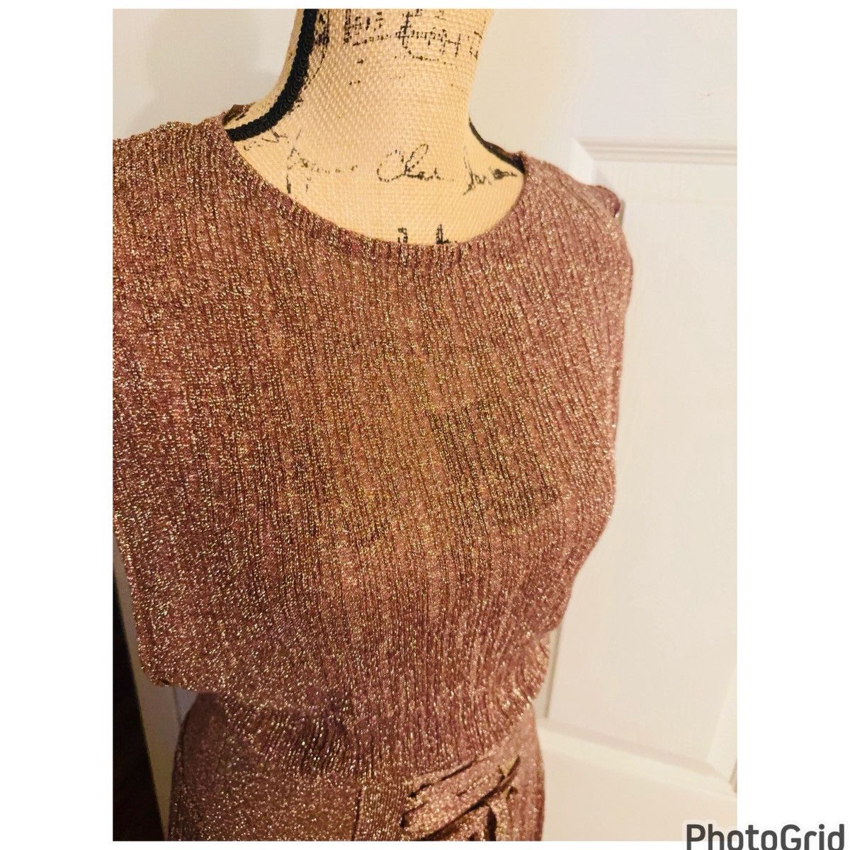 Mango Mango Golden Bronze Shimmer Dress Size XS / US 0-2 / IT 36-38 - 5 Thumbnail