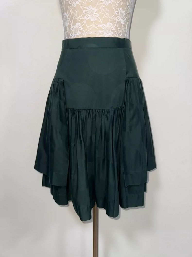 Vivienne Westwood Vivienne Westwood size2 Dark green wavy double pleated skir Size 26" / US 2 / IT 38 - 1 Thumbnail