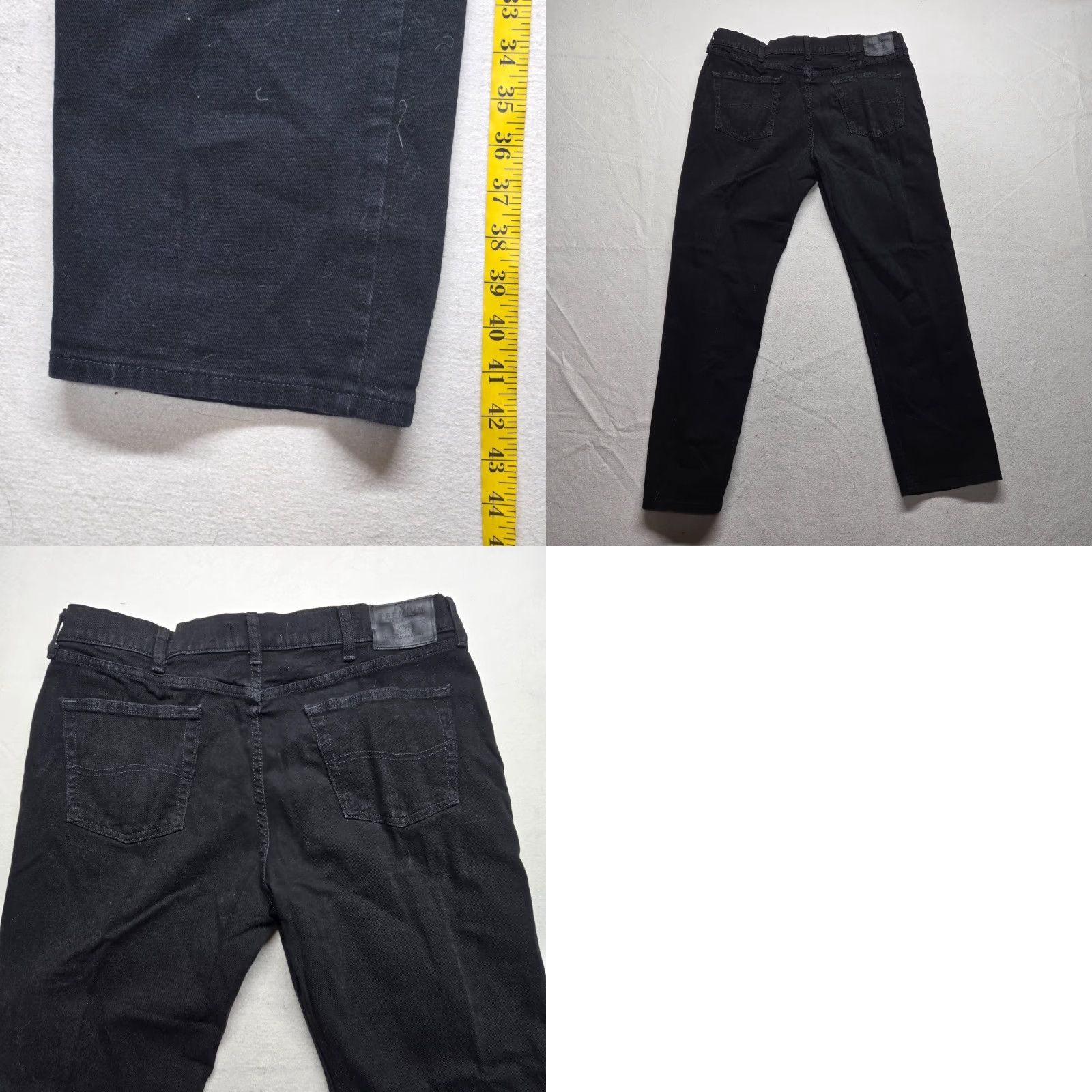 Lee LEE Jeans Black 38x30 Regular Fit Straight Denim Pants Mens Adult XS? Size US 38 / EU 54 - 8 Thumbnail