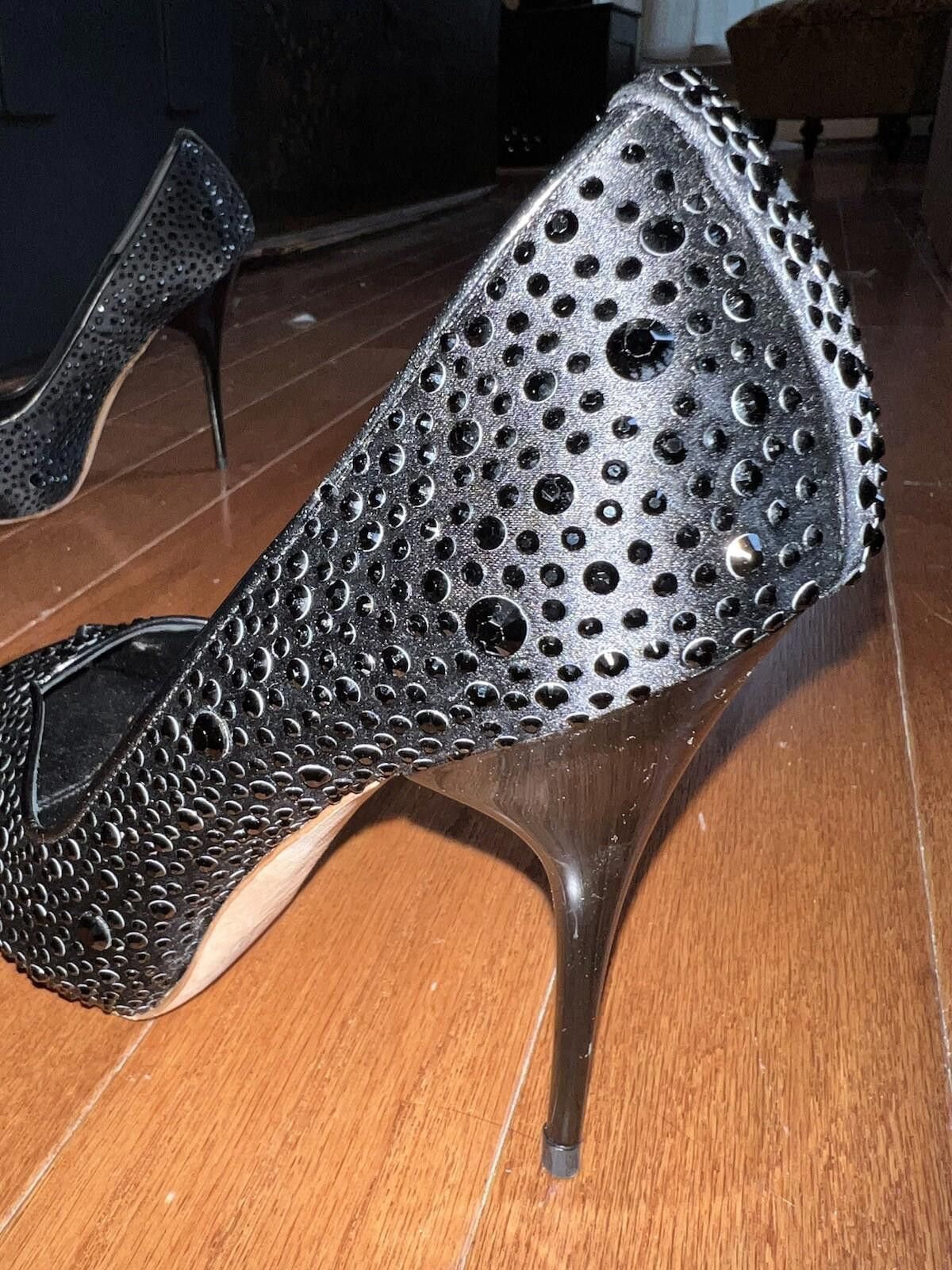 Alexander McQueen Alexander McQueen 38.5 Black Crystal Pumps High Heels Size US 8.5 / IT 38.5 - 10 Thumbnail