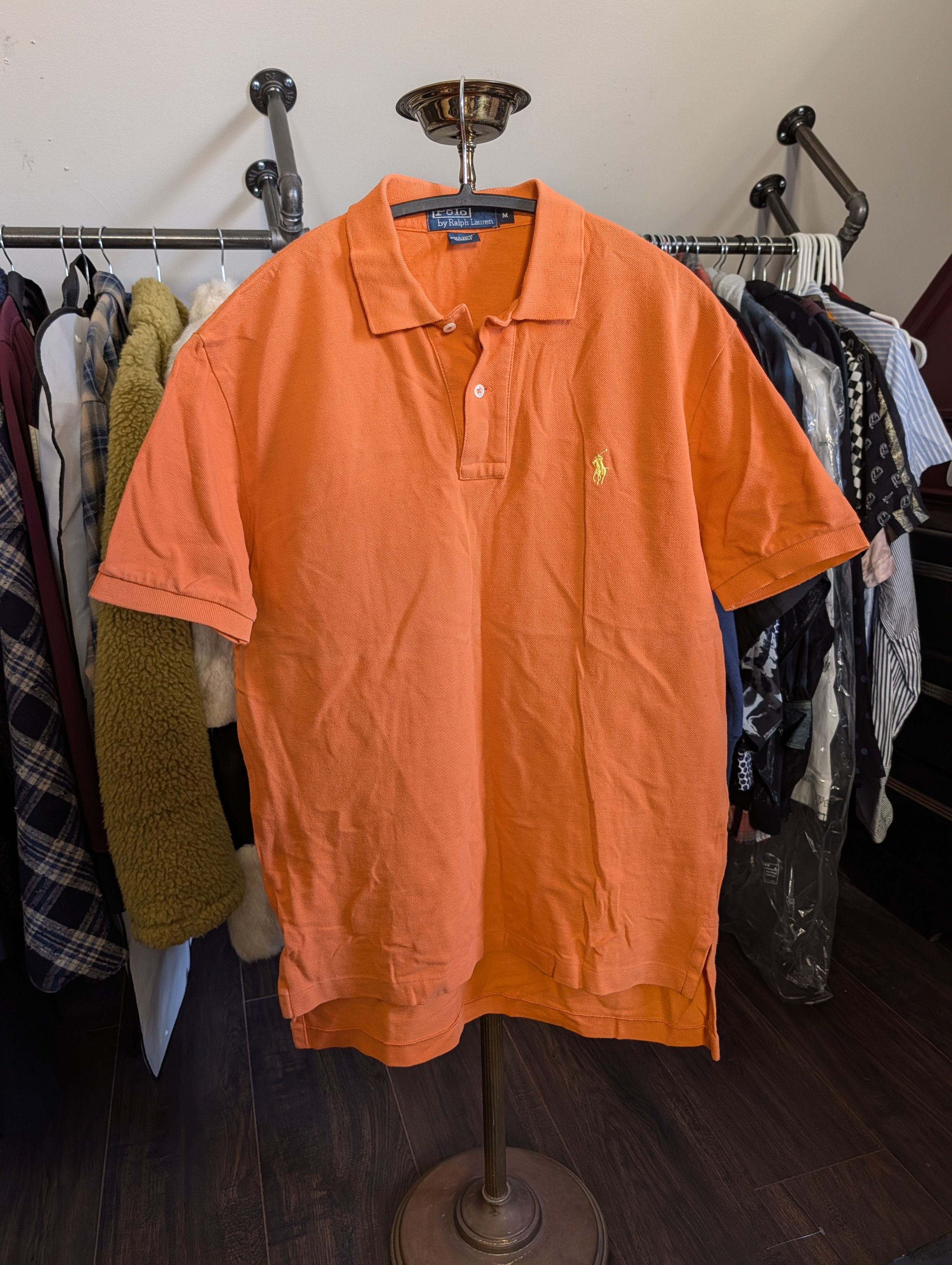 Polo Ralph Lauren Vintage orange logo embroidered S/S polo shirt M Size US M / EU 48-50 / 2 - 1 Thumbnail