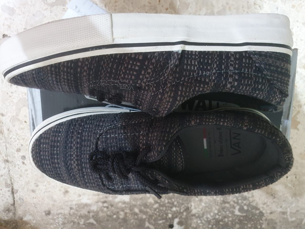 image of Vans Era Vault Lx Akemi Pack Italy Woven Shoes in Grey, Men's (Size 6.5)