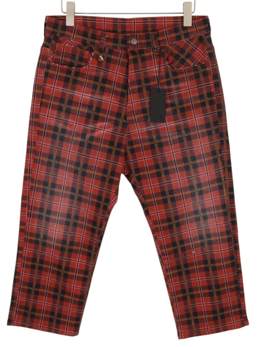 R13 TAILORED DROP 27 Ash Red Plaid 85766 Size 27" / US 4 / IT 40 - 1 Thumbnail