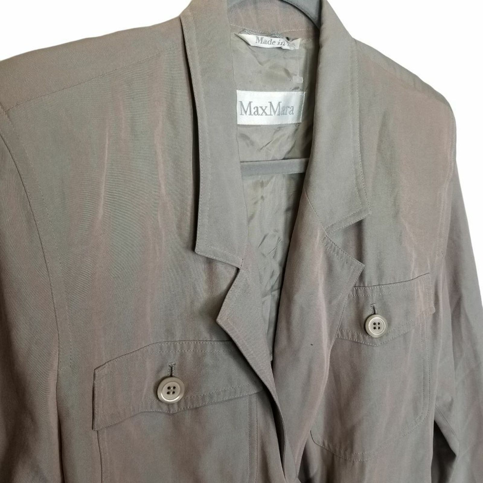 Max Mara Vintage Max Mara Womens Silk Blazer Double Breasted Sz 4 Size S / US 4 / IT 40 - 5 Thumbnail