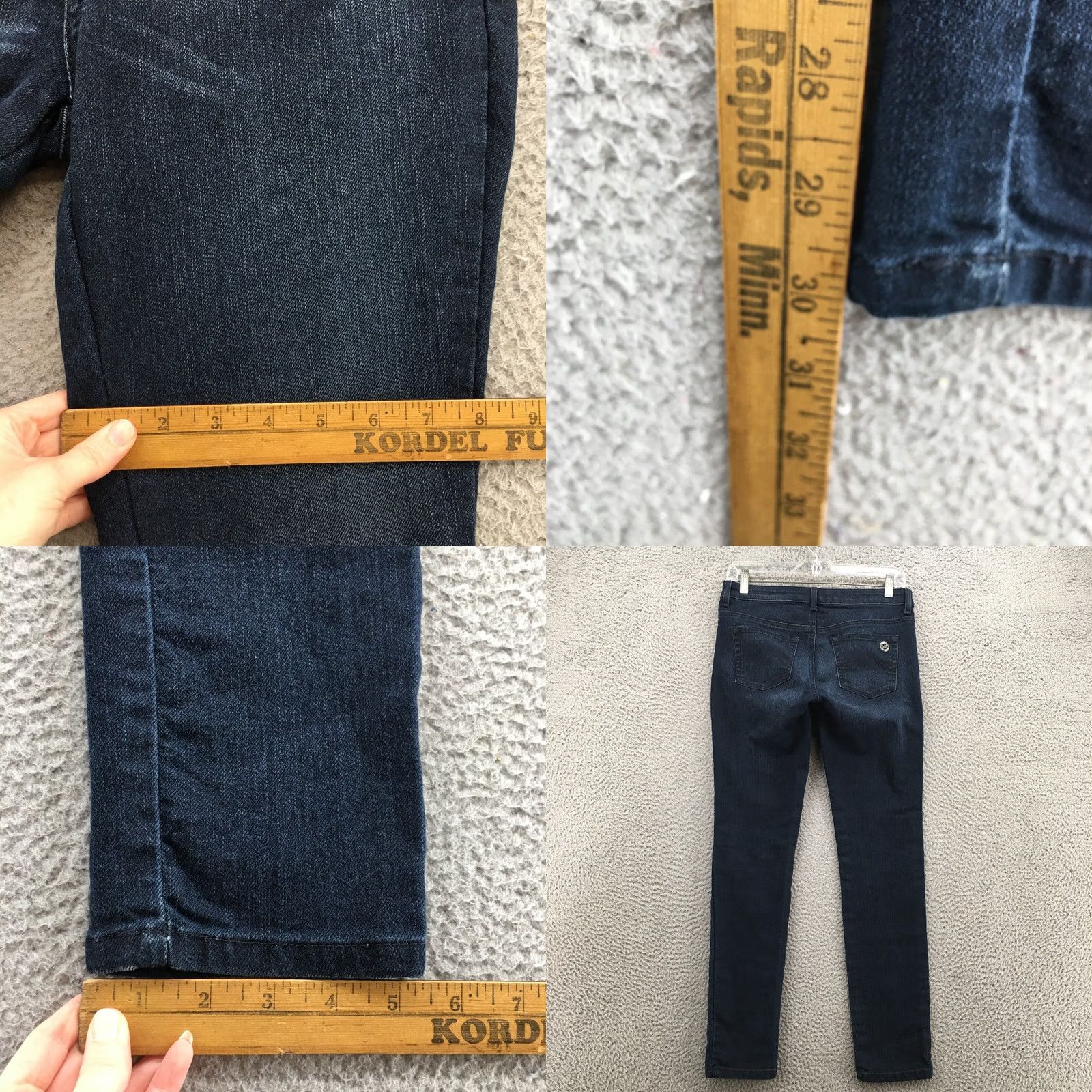 Michael Kors Michael Kors Skinny Jeans Women 4 Blue Denim Cotton Blend Zip Fly Jeans Distressed? No. 4 Size 27" / US 4 / IT 40 - 8 Thumbnail