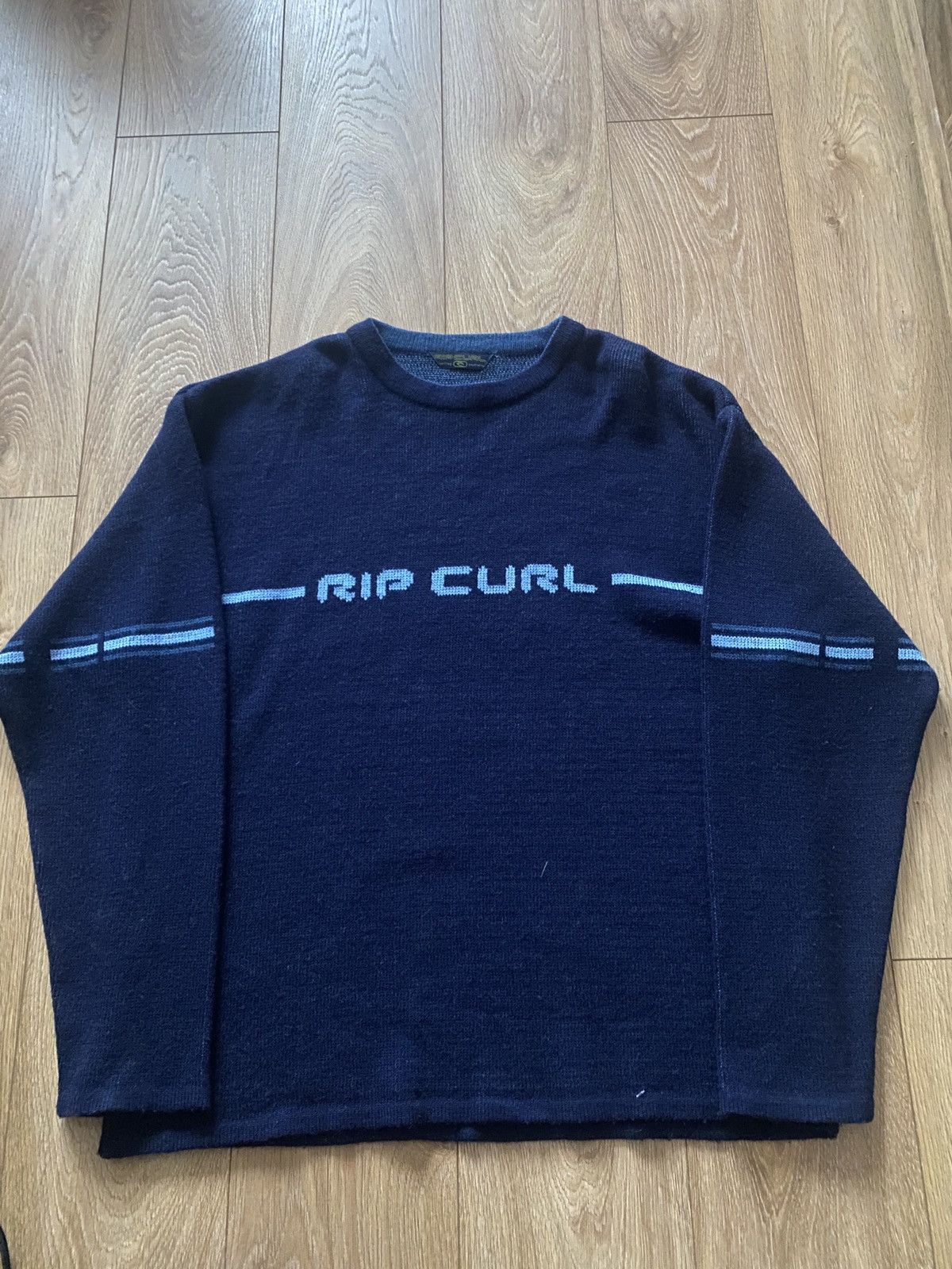 Rip curl Vintage y2k surfing Style big logo rare Knitwear