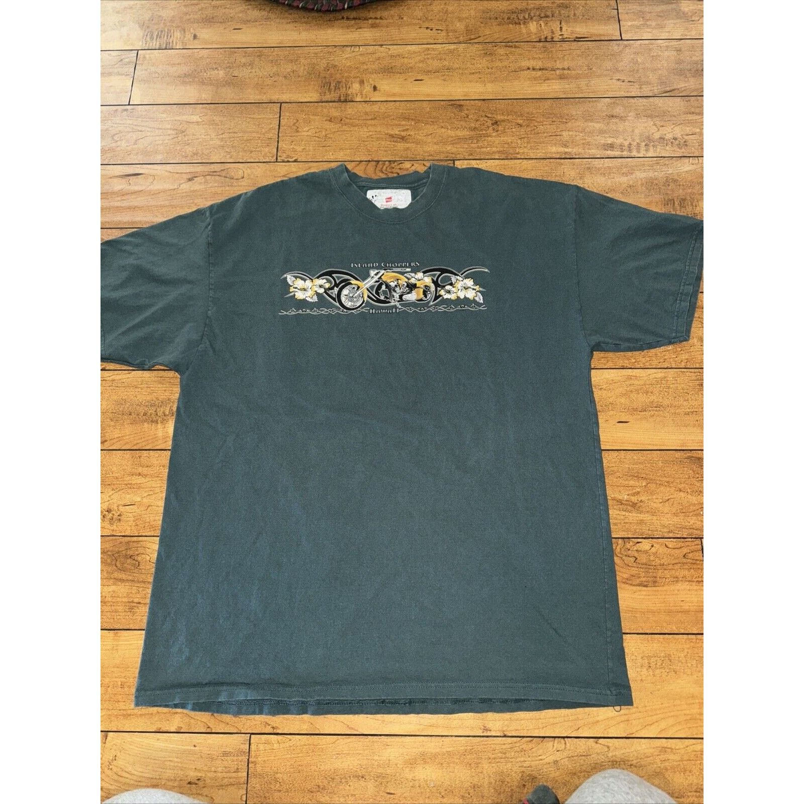 Harley Davidson × Vintage × West Coast Choppers Y2K Island Choppers T-Shirt Green 2XL 25x32 Size US XXL / EU 58 / 5 - 1 Thumbnail