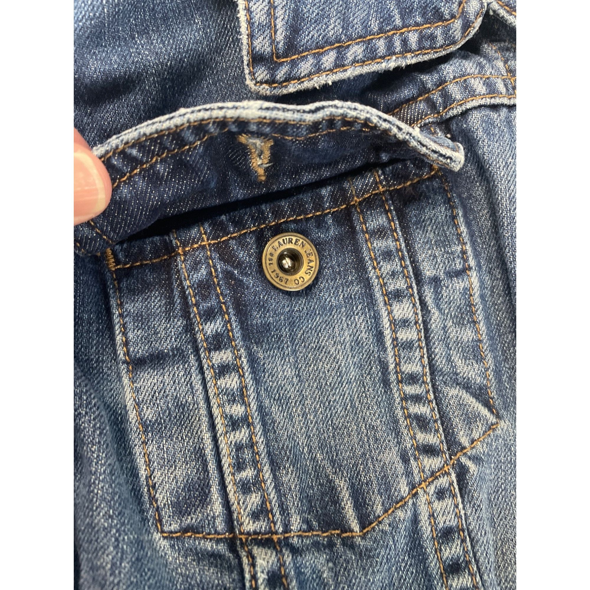 Ralph Lauren Lauren Jeans Co. Premium Womens blue button Denim Jacket siz Size S / US 4 / IT 40 - 2 Thumbnail