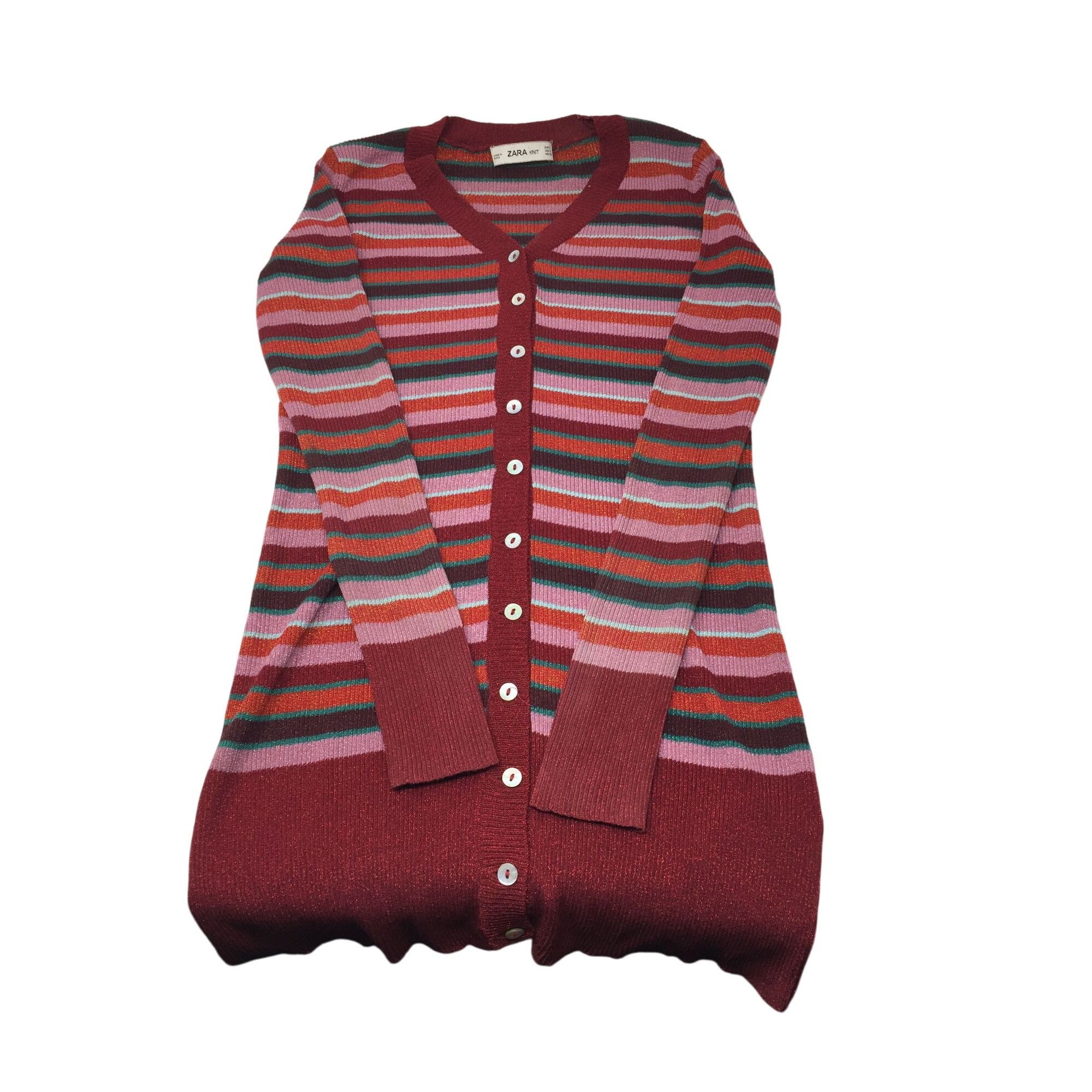 Zara ZARA KNIT SIZE SMALL WOMENS LONG SLEEVE STRIPED SHIRT/CARDIG Size S / US 4 / IT 40 - 1 Thumbnail