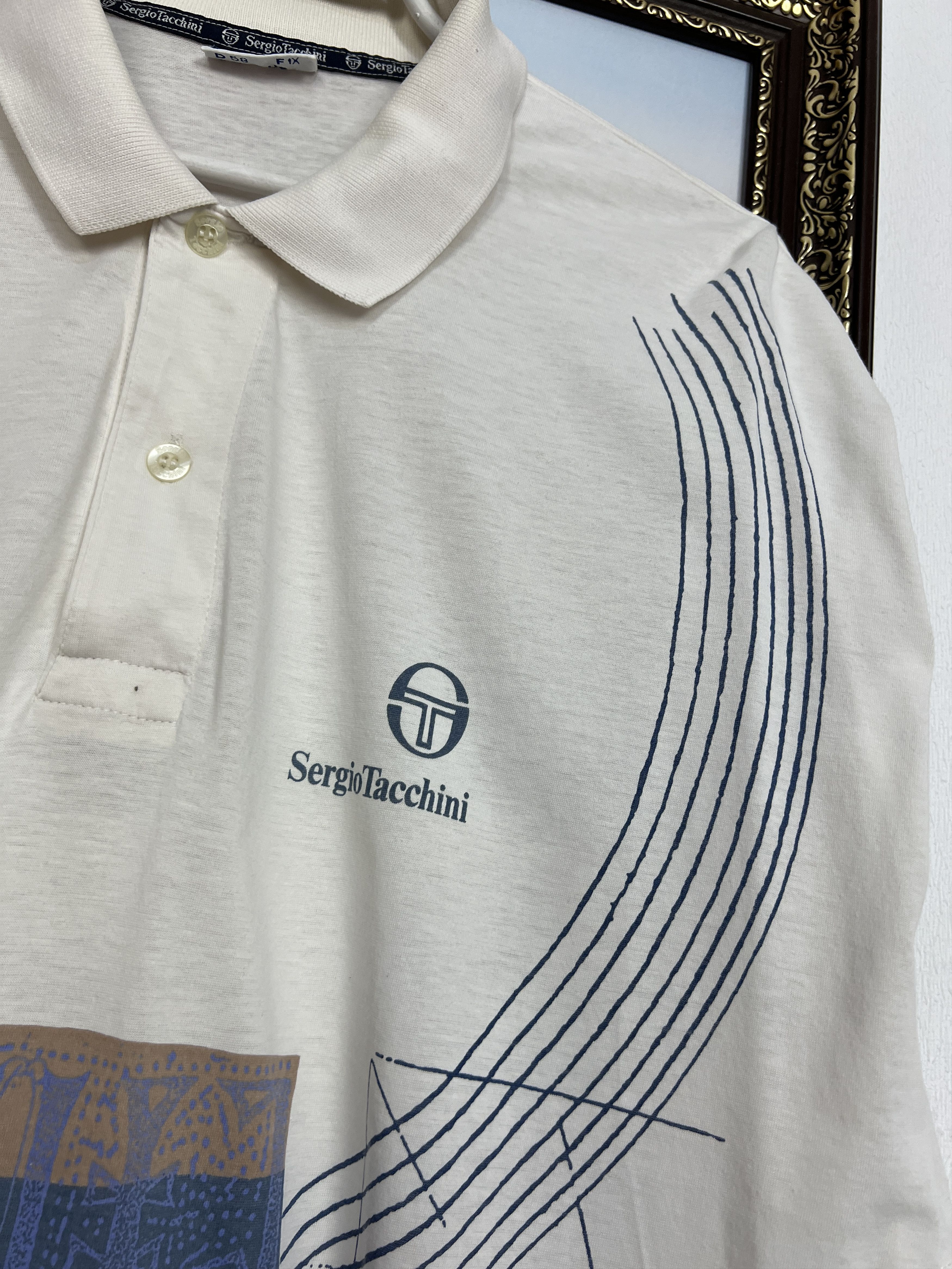 Vintage 90's Sergio Tacchini Tennis Polo Shirt Jersey Trikot