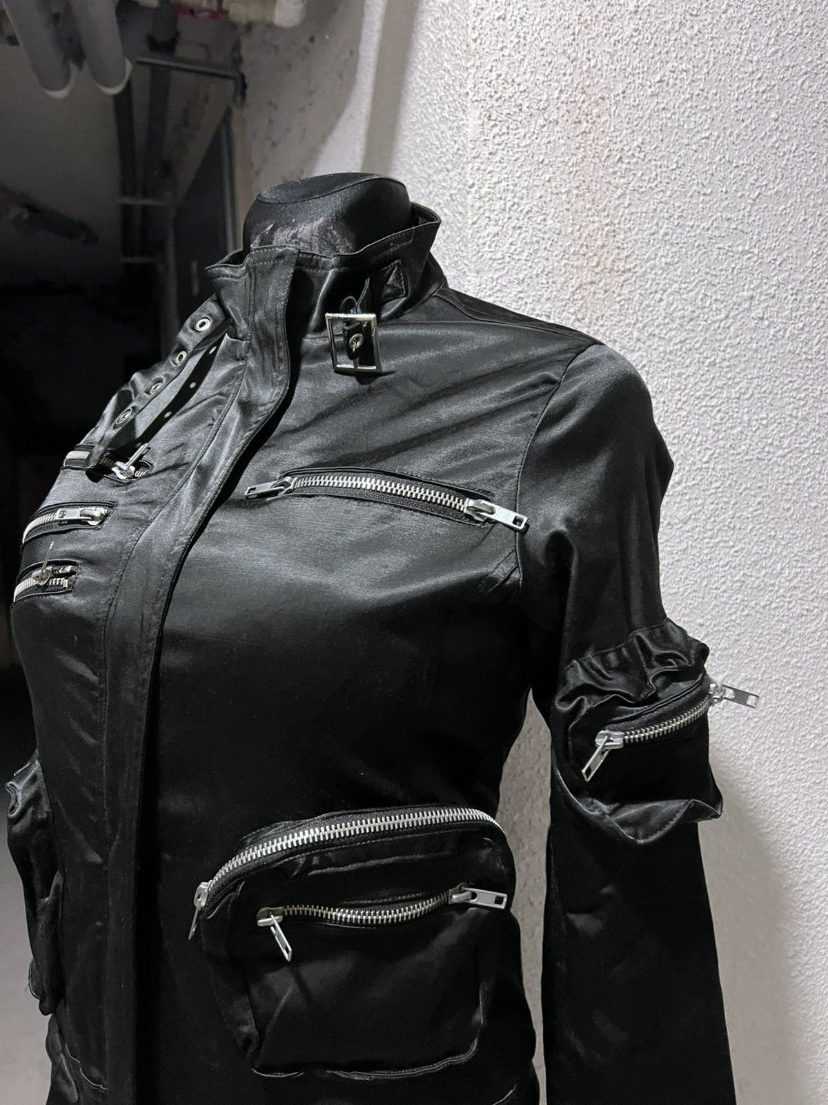 Rick Owens Edgy Multizip Cropped Avant Garde Goth Moto Jacket Size M / US 6-8 / IT 42-44 - 3 Thumbnail