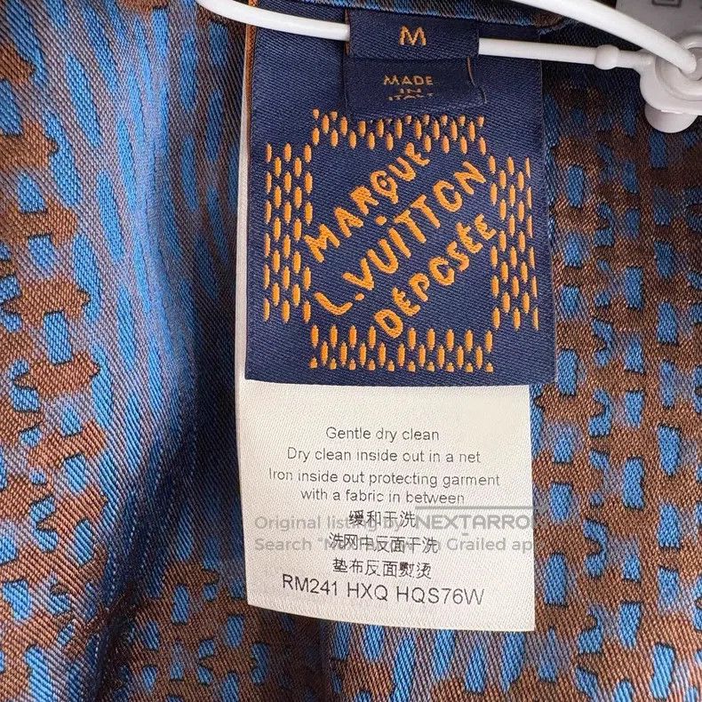 Louis Vuitton Louis Vuitton Blue Checkerboard Logo Long Sleeve Silk Paja Size US M / EU 48-50 / 2 - 4 Thumbnail