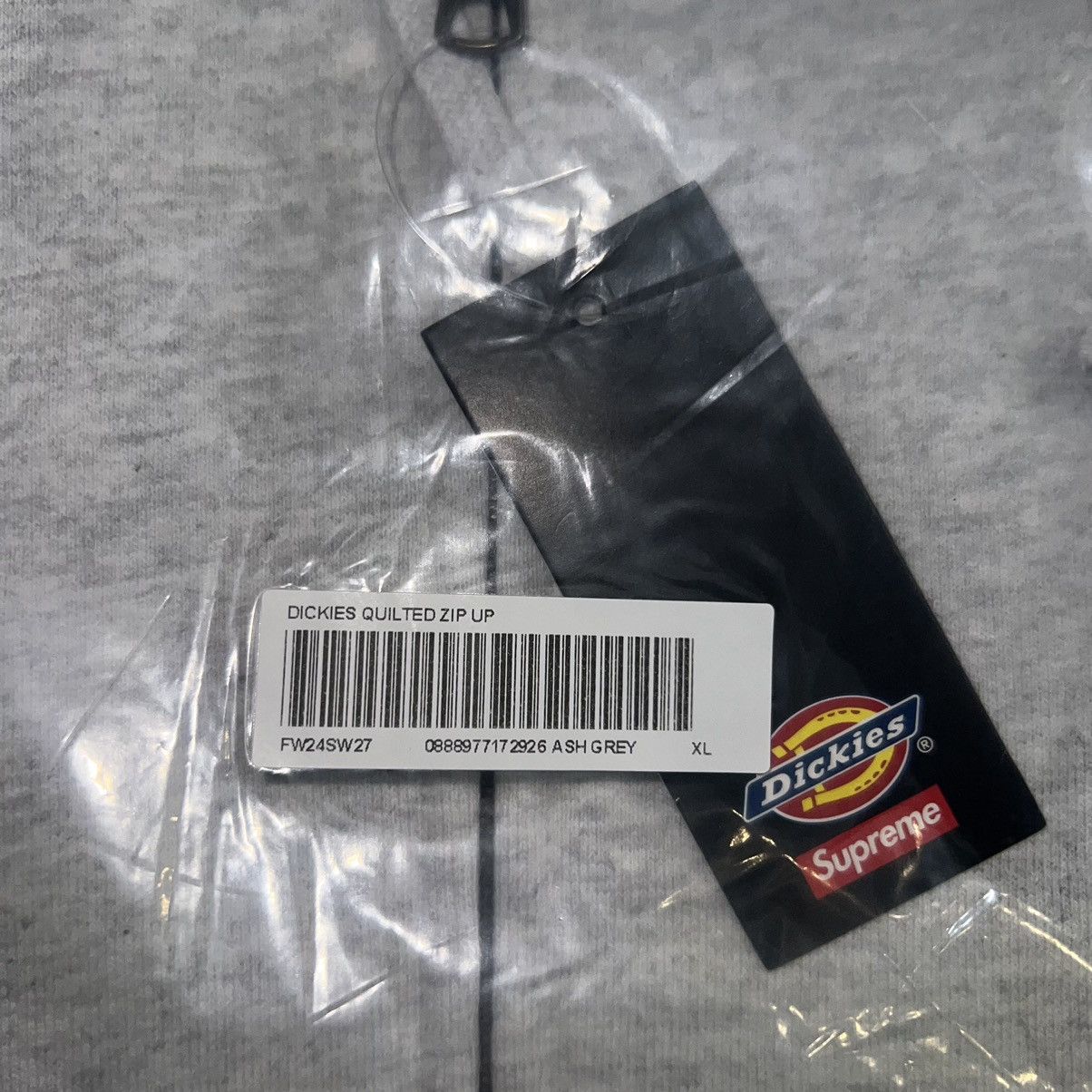 Dickies × Supreme Supreme Dickies Quilted Lined ZipUp Sweatshirt Grey Size XL Size US XL / EU 56 / 4 - 5 Thumbnail