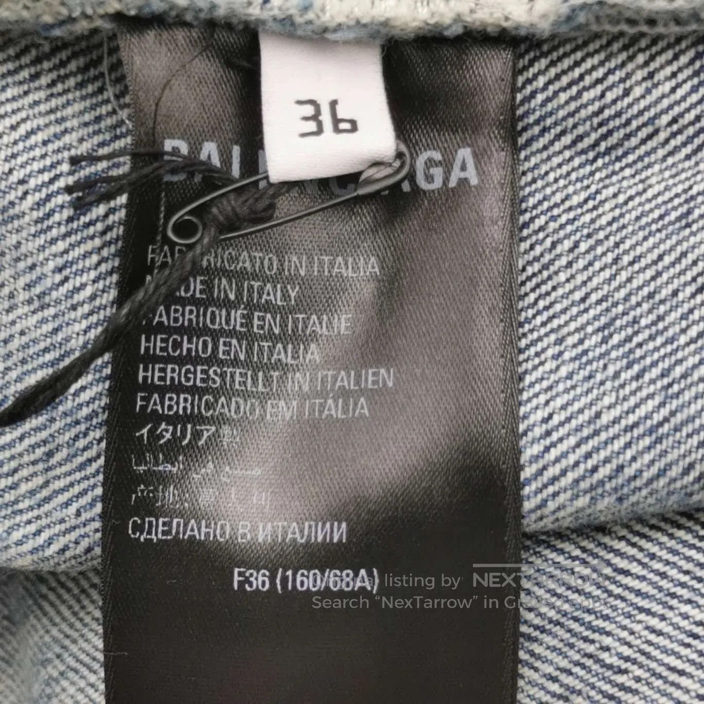 Balenciaga Balenciaga XS Denim Shorts with Letter Logo. Size 35" - 6 Thumbnail