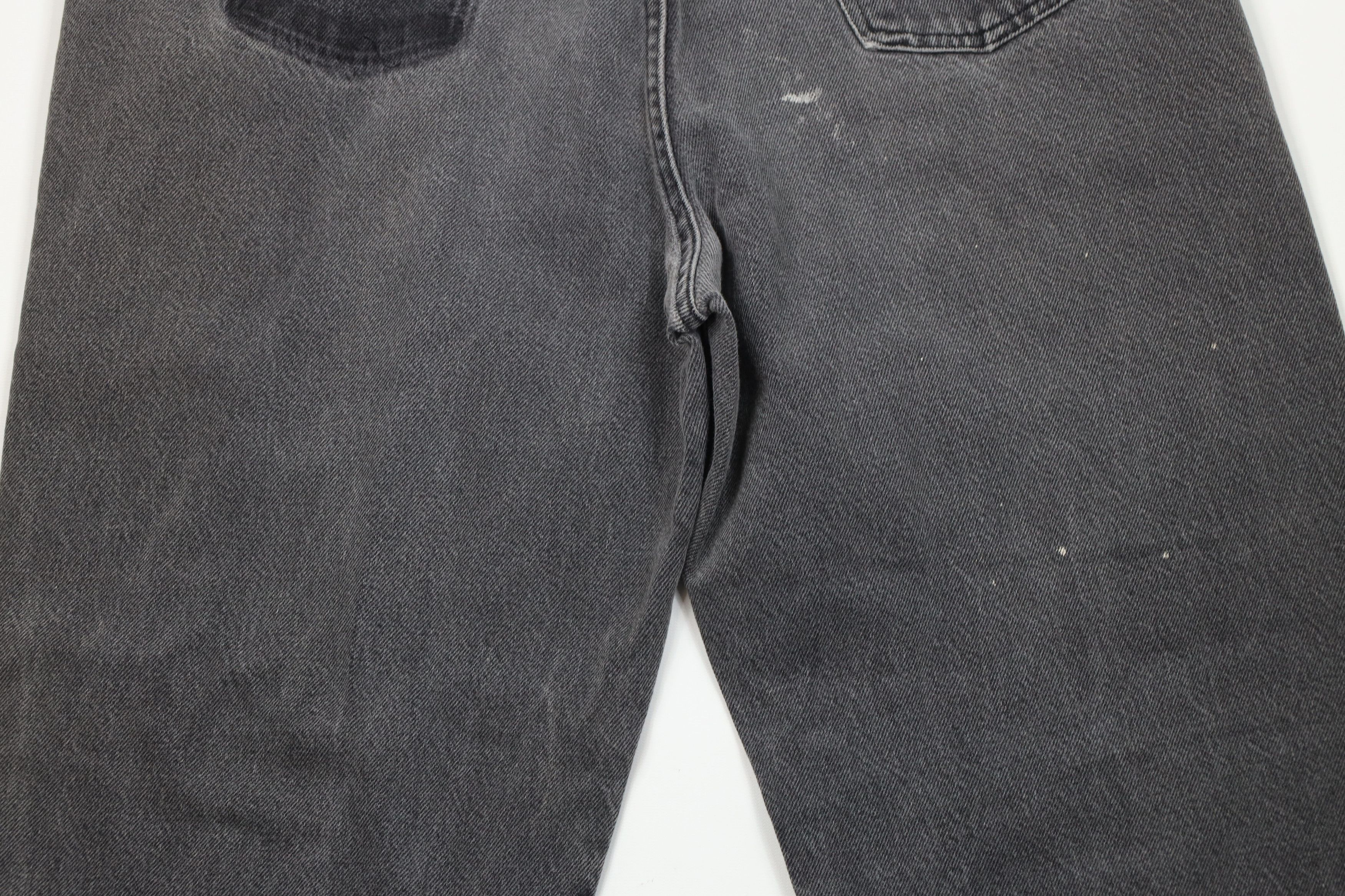 Vintage Vintage 90s IOU Relaxed Fit Tapered Leg Denim Jeans Black Size US 38 / EU 54 - 14 Thumbnail