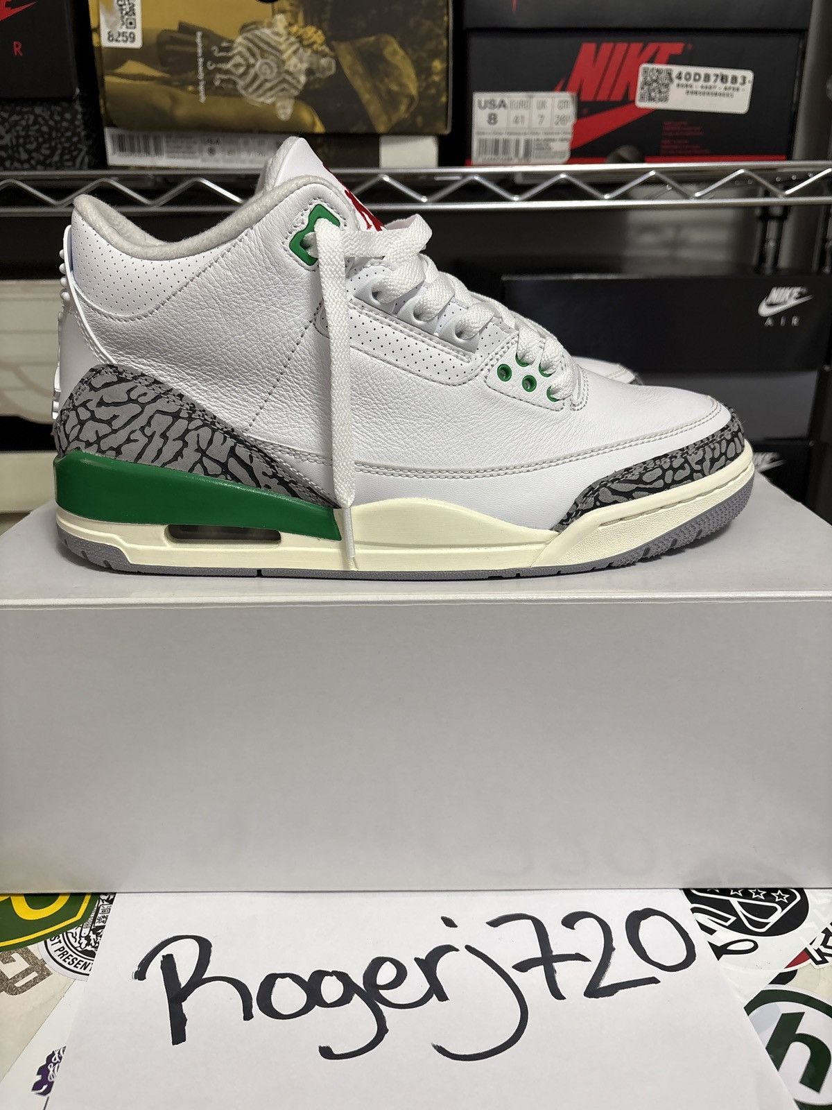 Jordan Brand Lucky Green Jordan 3s ( Men size 8 ) Size US 8 / EU 41 - 4 Thumbnail