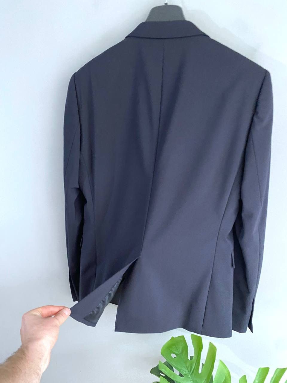 Emporio Armani Emporio Armani Navy Virgin Wool Slim Fit Men's Suit Size 48 Size 48S - 14 Thumbnail