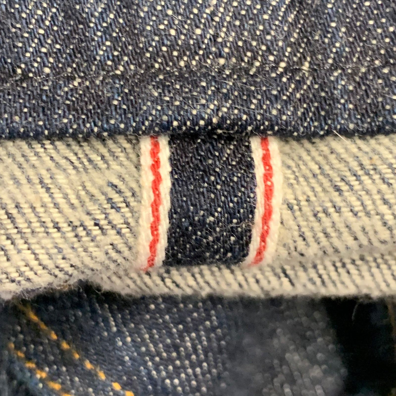 Other 3 X 1 Indigo Cotton Selvedge Twill Contrast Stitch Button Size US 36 / EU 52 - 5 Thumbnail