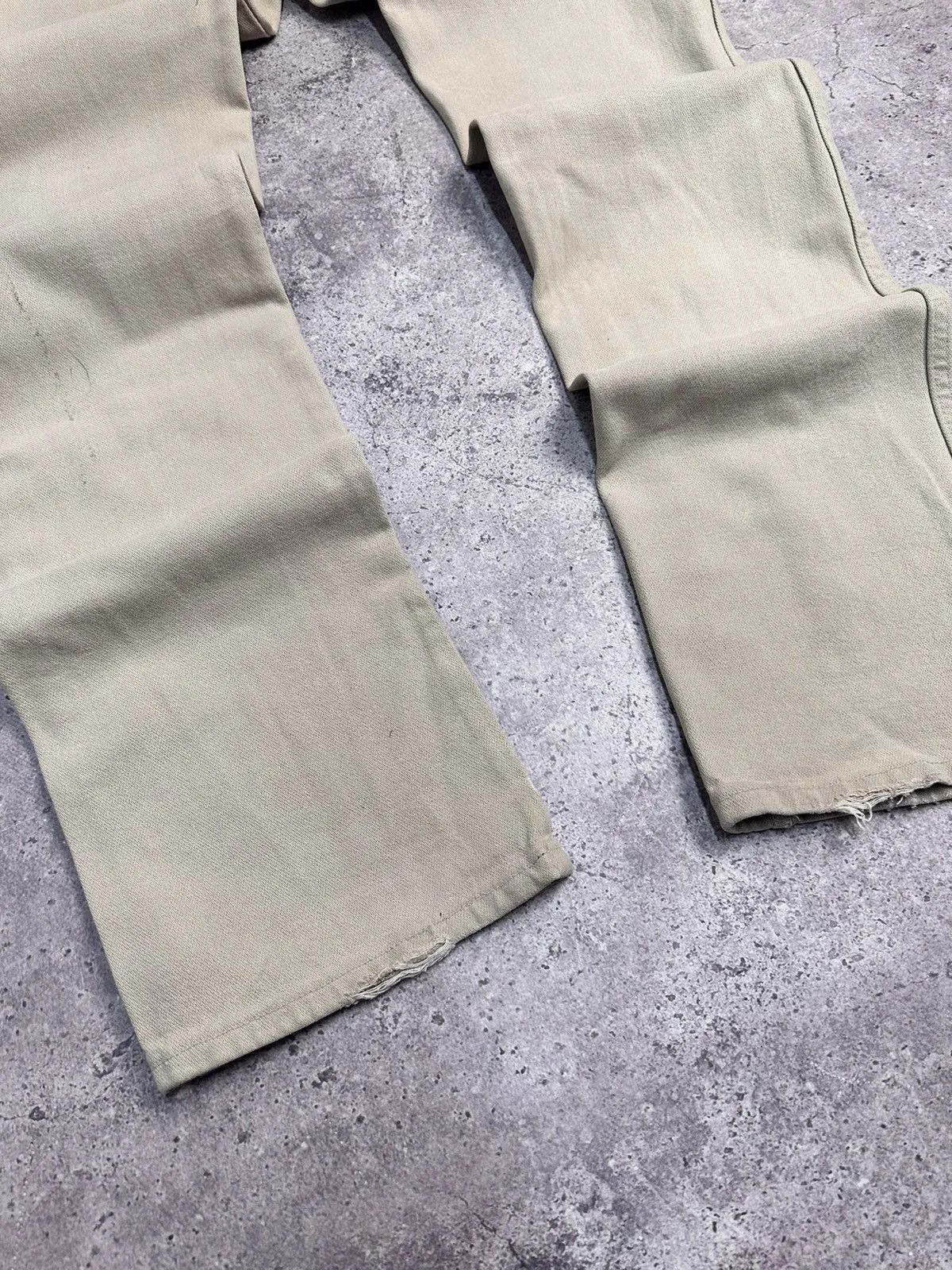 Guidi Wrangler Vintage USA 80s Beige Denim Pants Straight Fit 32 Size US 32 / EU 48 - 9 Thumbnail