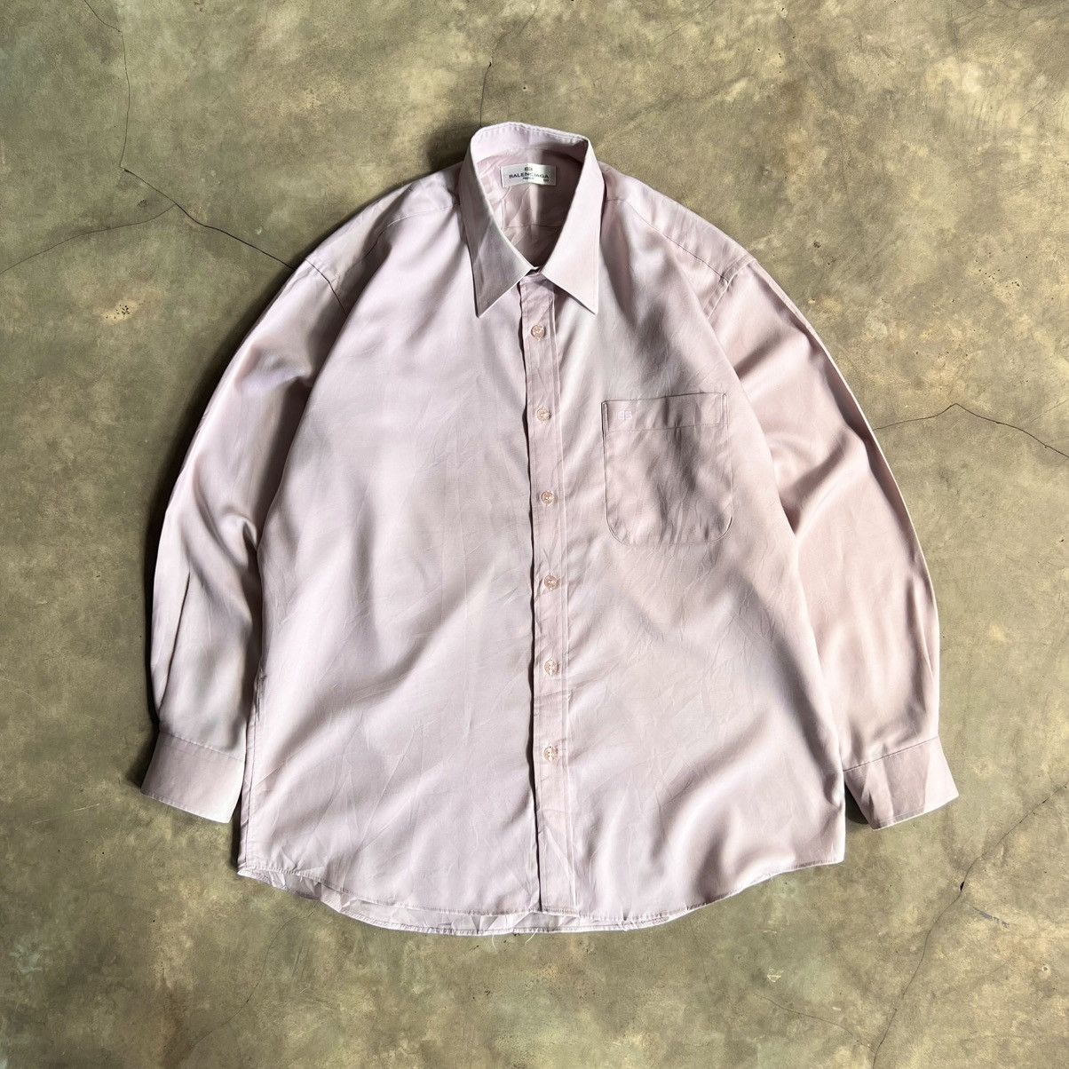 Balenciaga Vintage 90s Balenciaga Long Sleeve Button up Shirt Size US L / EU 52-54 / 3 - 1 Thumbnail
