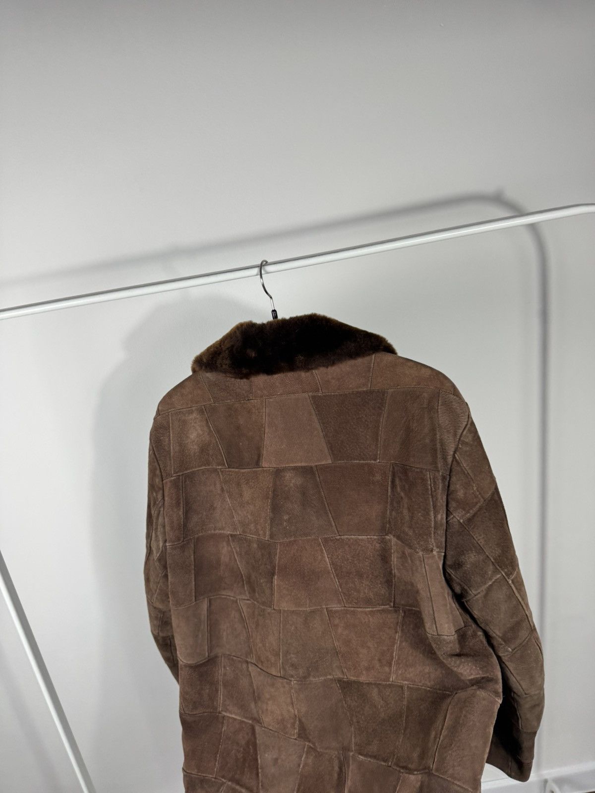 Other Vintage Brown Patchwork Leather Jacket Shearling Collar Zip Size US XL / EU 56 / 4 - 15 Thumbnail