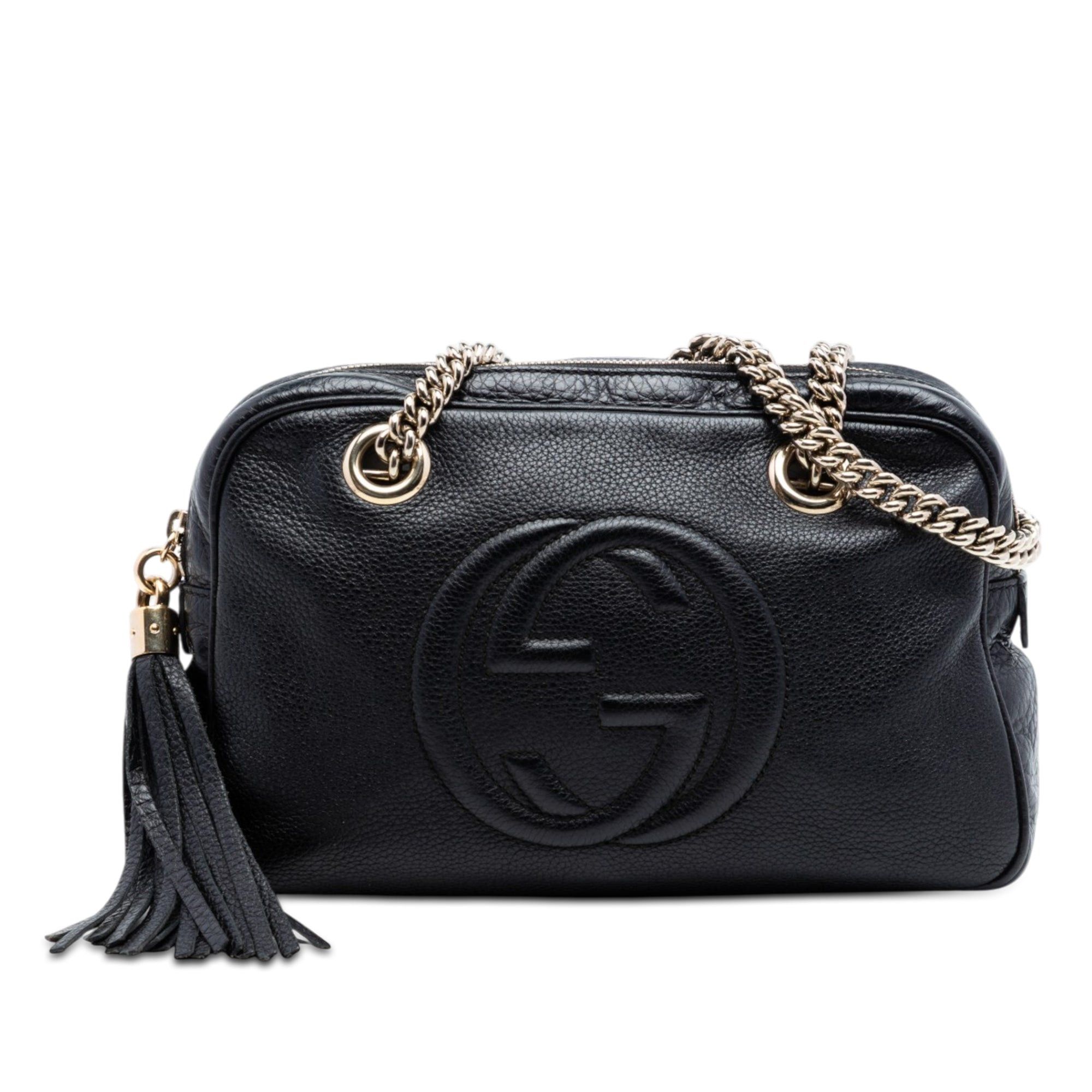 Gucci Pebbled Leather Soho Chain Zip Shoulder Bag Size ONE SIZE - 1 Thumbnail