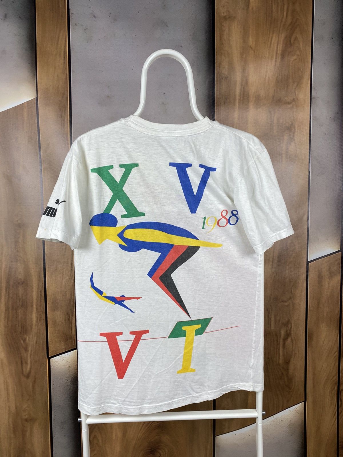 Puma 🕊️Vintage 1988 T-Shirt Puma International Sports Game Tee🕊️ Size US S / EU 44-46 / 1 - 2 Thumbnail