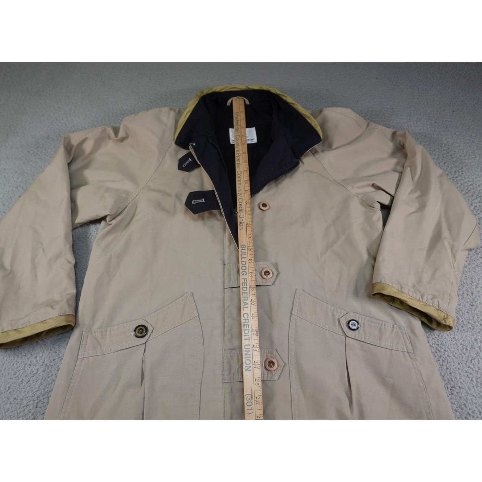 Vintage Misty Harbor Coat Womens Medium Beige Car Coat Button Front Lined Pockets Misty Harbor Size M / US 6-8 / IT 42-44 - 2 Thumbnail