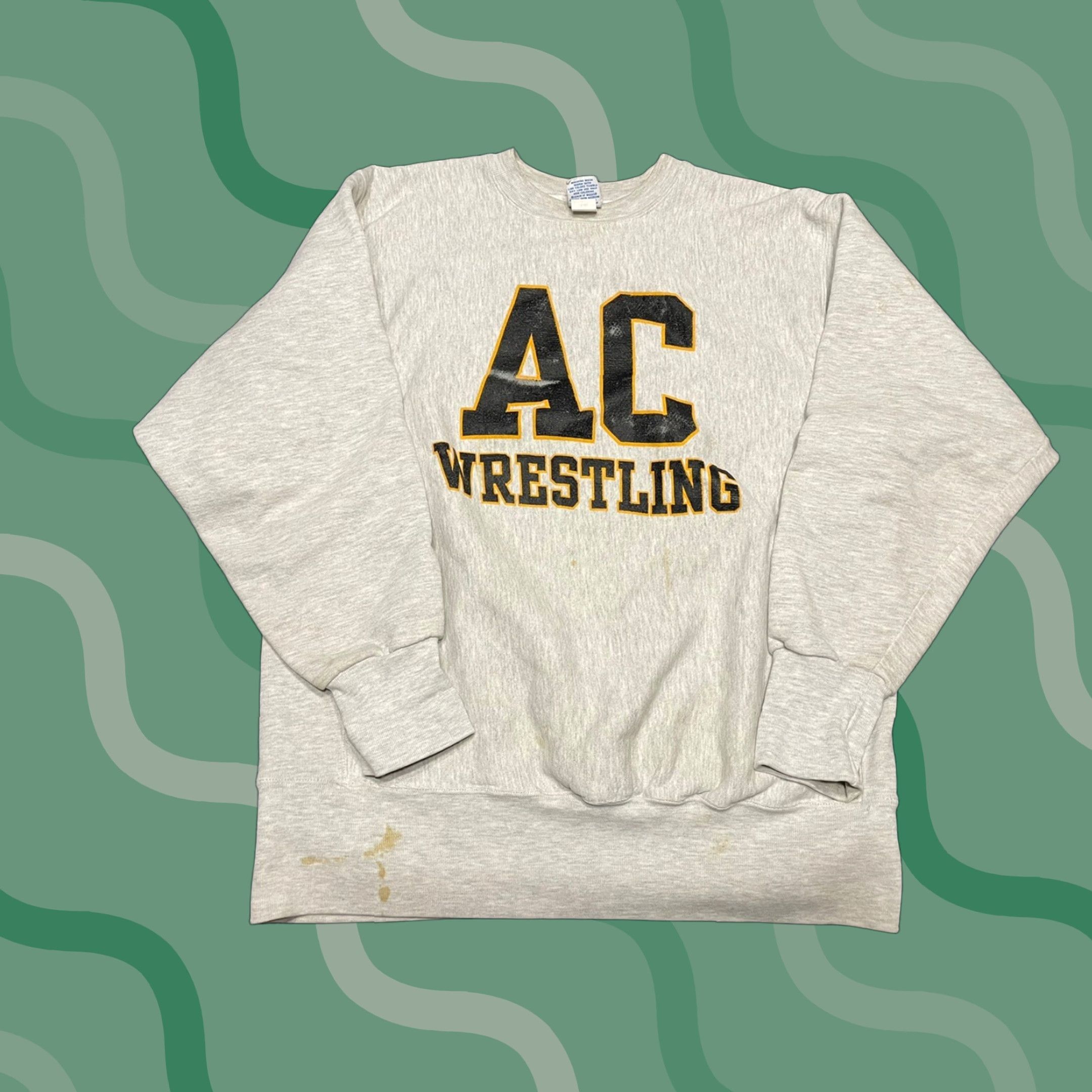 Vintage VINTAGE Wrestling Sweatshirt Crewneck XL Men Gray 90s Heavyweight E6 USA Size US XL / EU 56 / 4 - 1 Thumbnail
