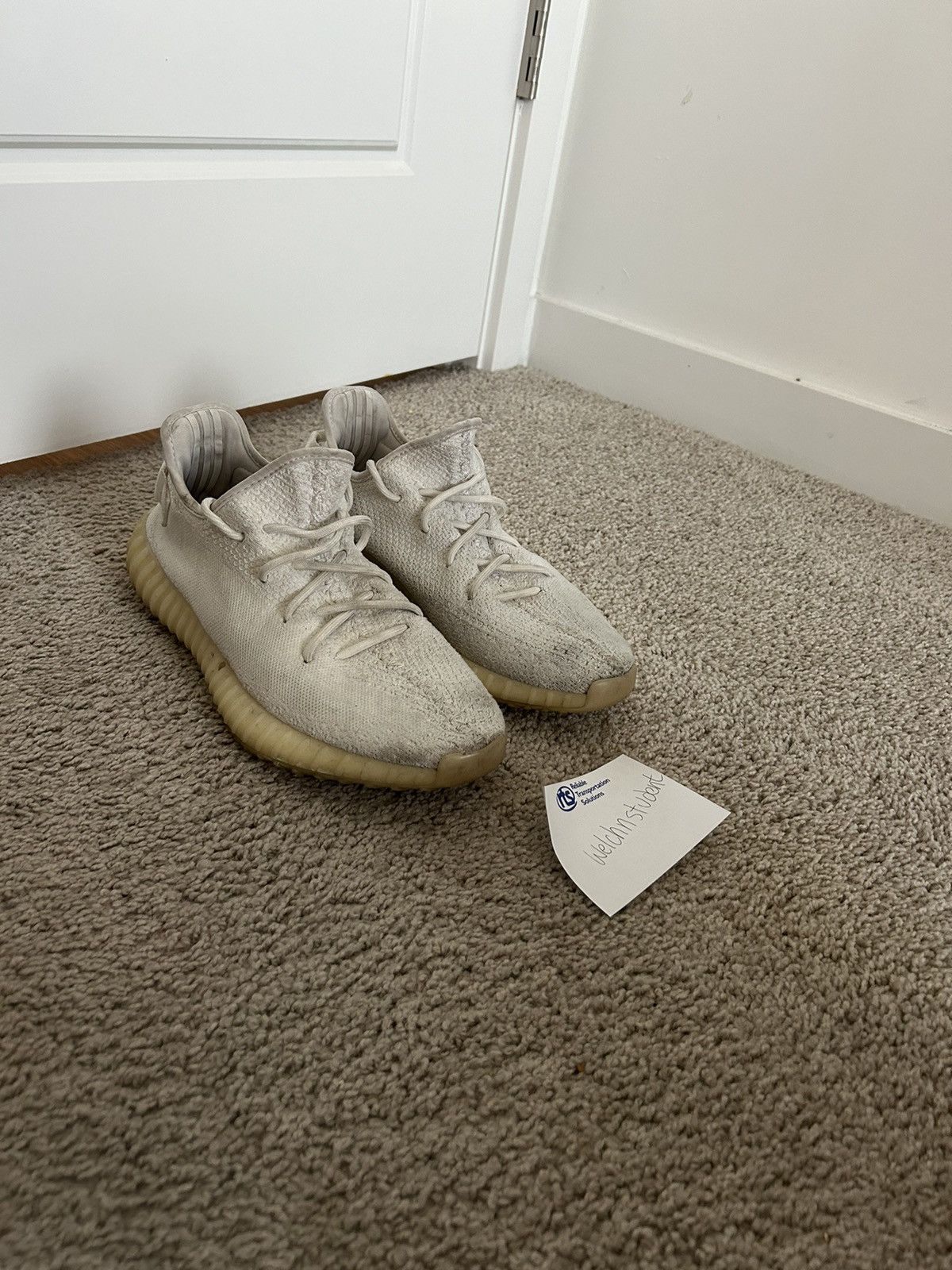 Adidas Triple White Yeezy 350 Size US 11 / EU 44 - 1 Thumbnail
