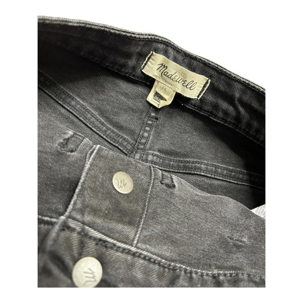 Madewell Madewell l Black Denim Front Button Aline Mini Skirt Size 26 Size 26" / US 2 / IT 38 - 6 Thumbnail