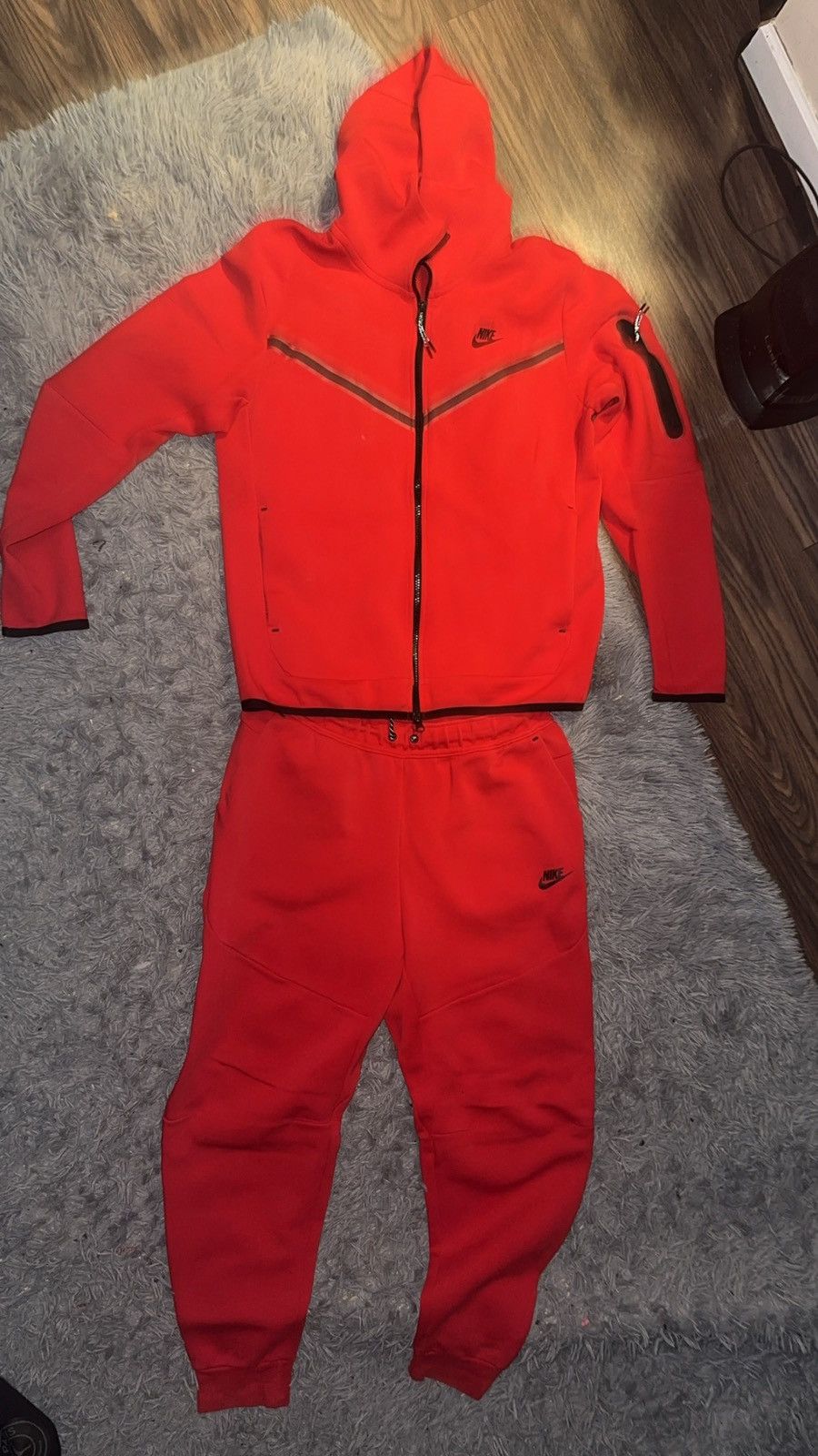 nike tech red suit