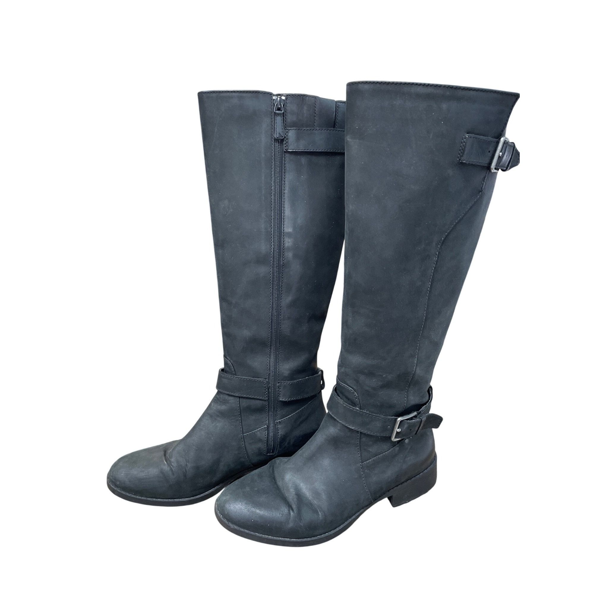 Cole Haan Cole Haan Womans Black leather Knee Equestrian Riding Boots Size US 9 / IT 39 - 2 Thumbnail