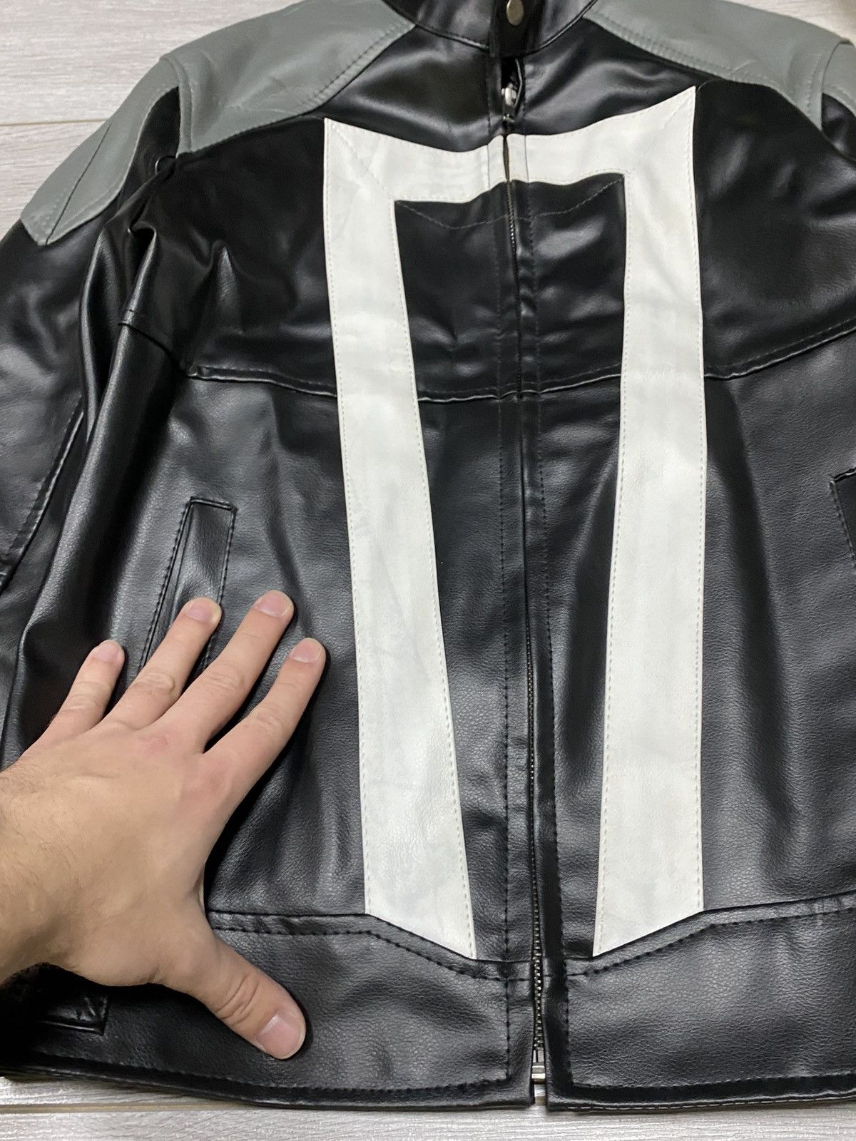 Vintage Ghost rider Robbie Reyes Inspire leather jacket black white Size US M / EU 48-50 / 2 - 4 Thumbnail