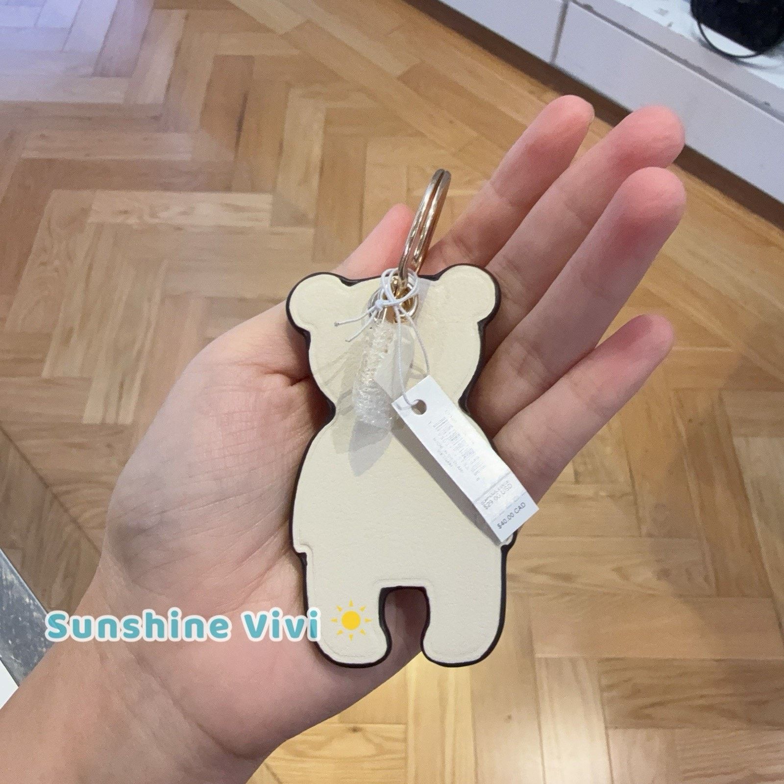Coach NWT COACH CF156 Leather Bear Keychain Bag Charm White Size ONE SIZE - 1 Thumbnail
