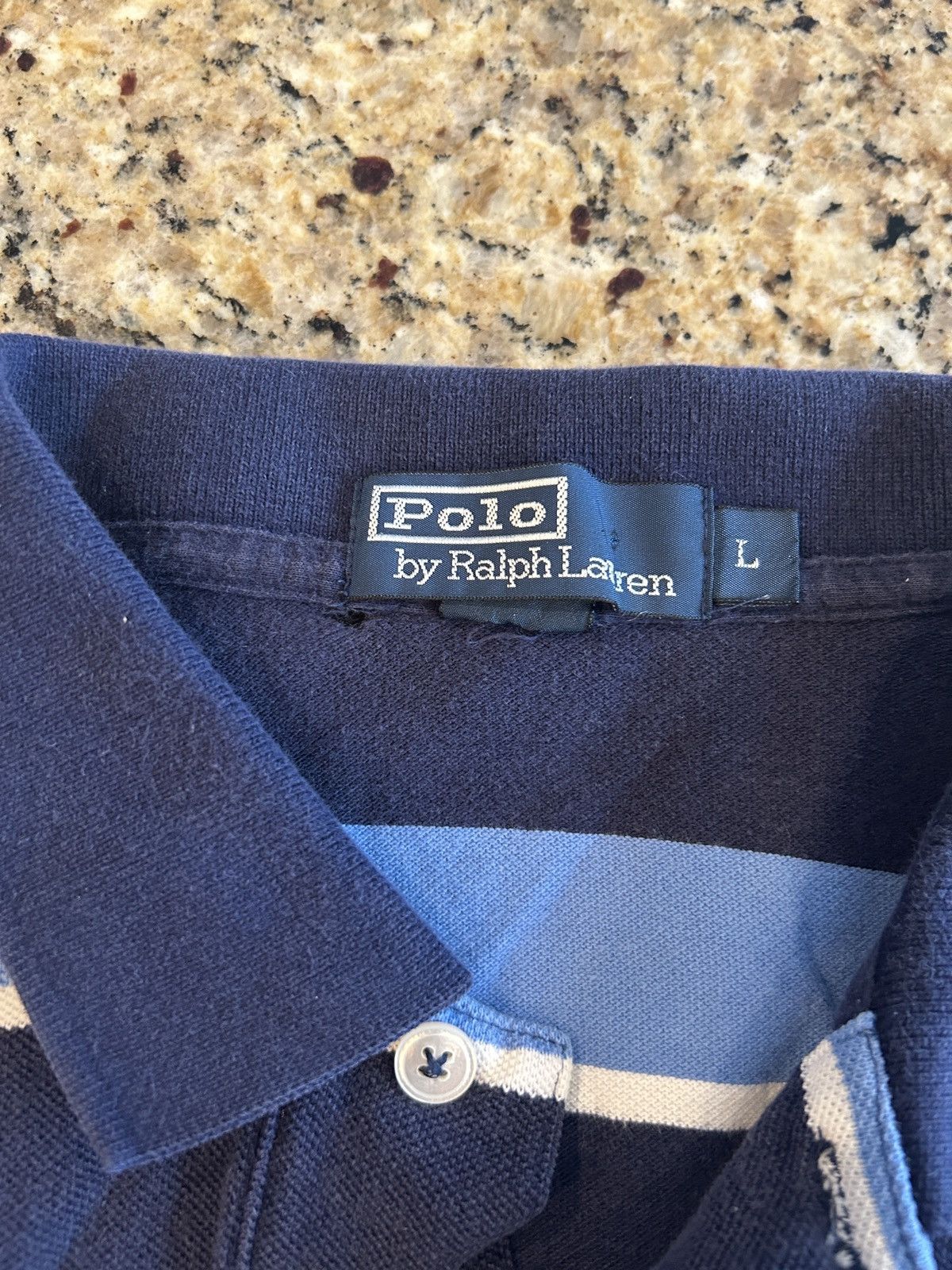 Polo Ralph Lauren Y2K Two Tone Blue Polo Size US L / EU 52-54 / 3 - 3 Thumbnail