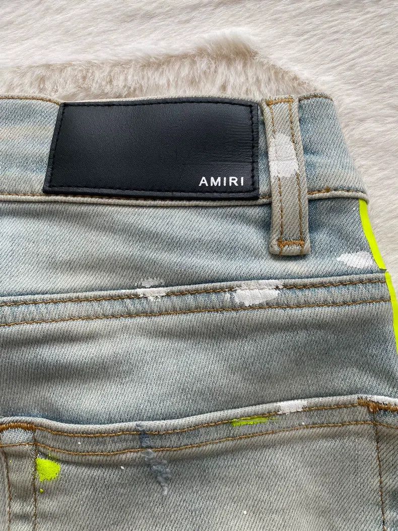 Amiri Amiri Size 28 Washed blue sports fluorescent side jeans Size US 28 / EU 44 - 3 Thumbnail