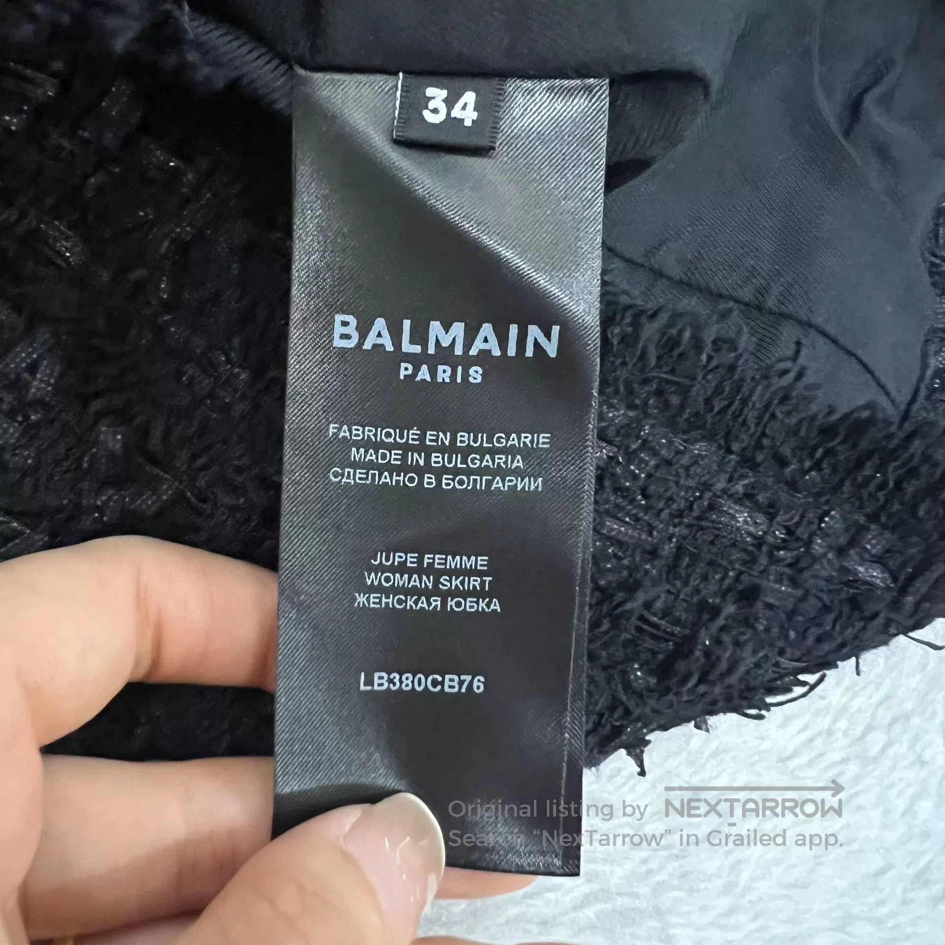 Balmain asymmetrical woven mini skirt by Balmain. Size 33" - 5 Thumbnail