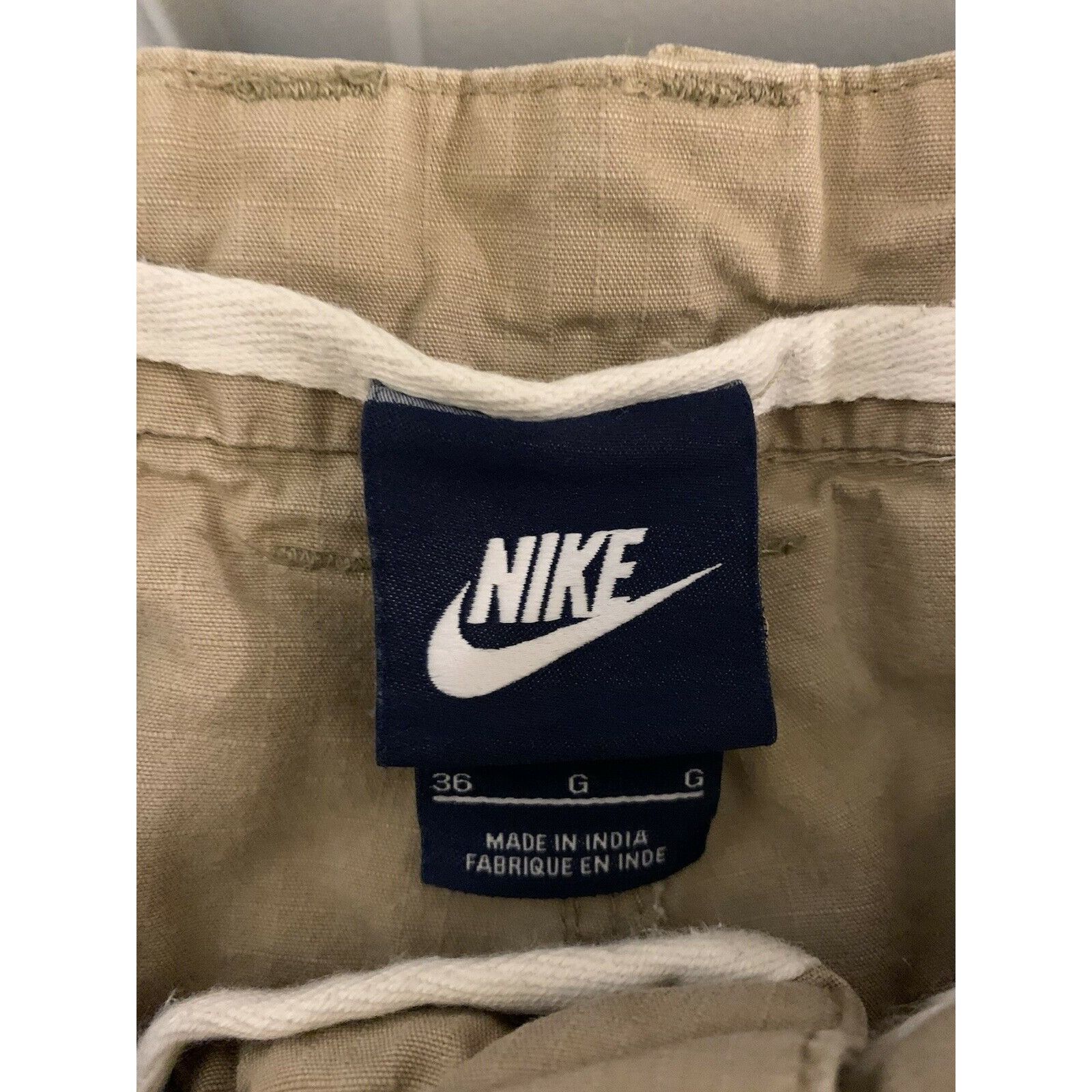 Nike Nike Men’s Sz 36 Cotton Solid Beige Cargo Khaki Tan Shorts Size US 36 / EU 52 - 3 Thumbnail
