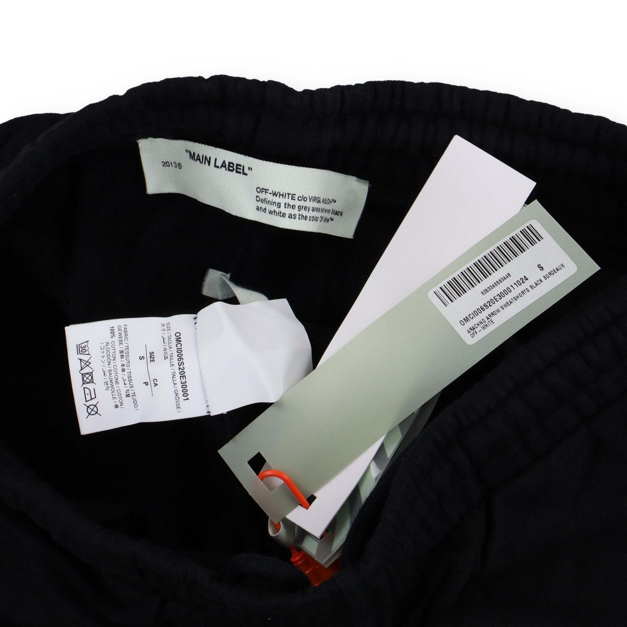 Off-White Black Arachno Spider Arrows Logo Sweatshorts Size 30" / US 8 / IT 44 - 5 Thumbnail
