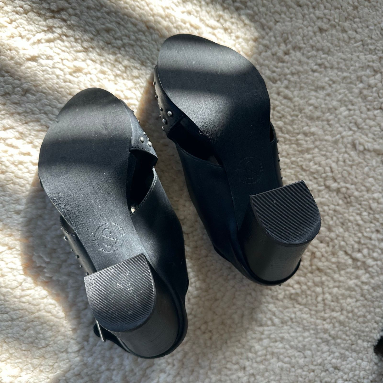 Treasure & Bond Treasure & Bond Stacked Heel Studded Sandal Black Size 8.5 Size US 8.5 / IT 38.5 - 5 Thumbnail
