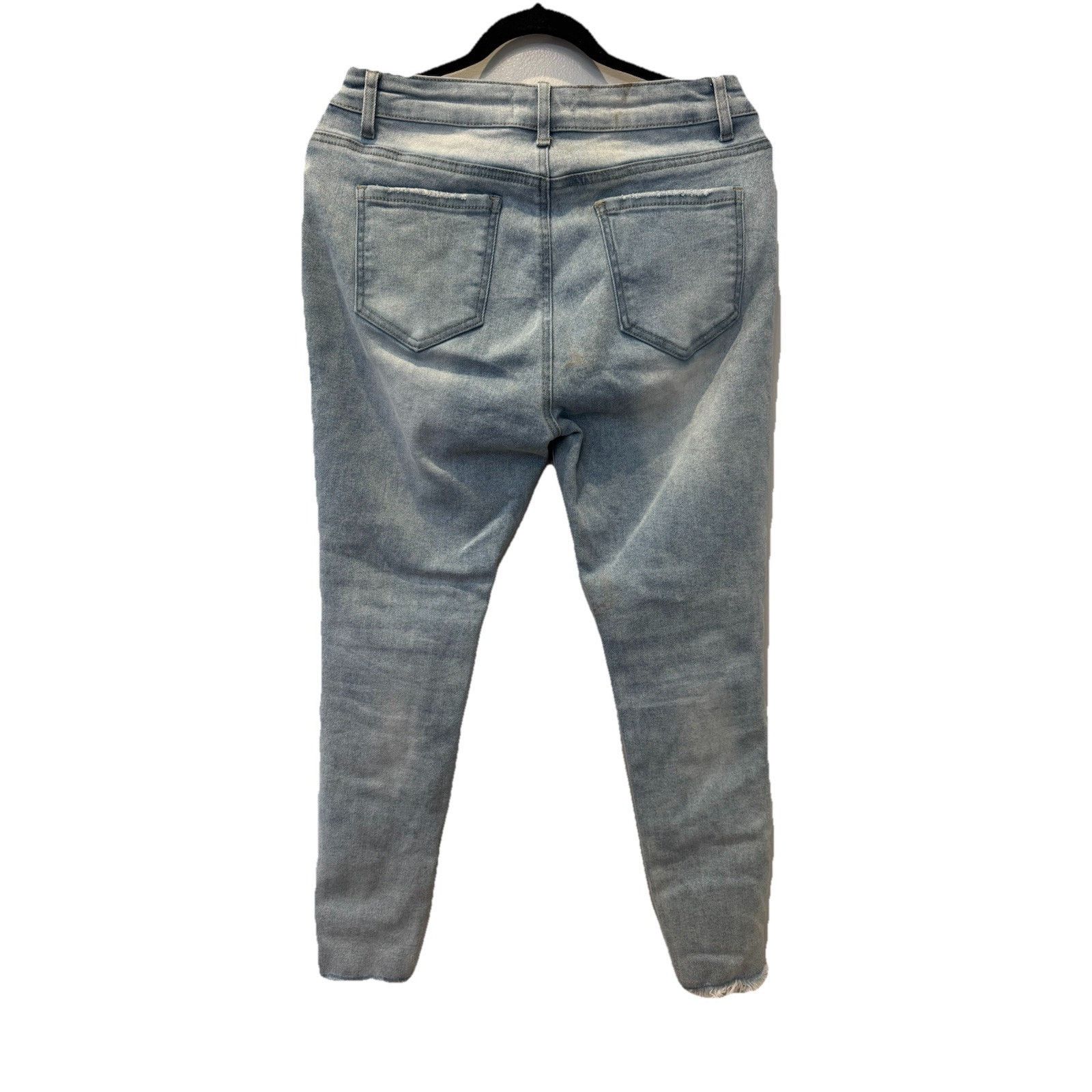 United Bamboo Bamboo Og Denim Skinny Jeans Jr Size 11 Distressed Raw Hem Size 28" / US 6 / IT 42 - 3 Thumbnail