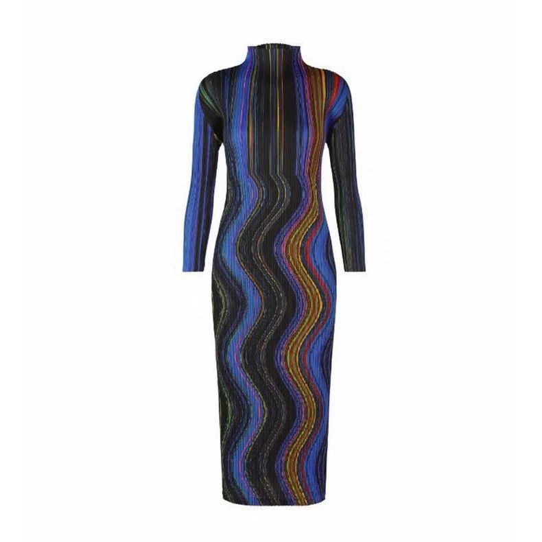 Issey Miyake Issey Miyake Long-sleeved rainbow dress Size L / US 10 / IT 46 - 1 Thumbnail