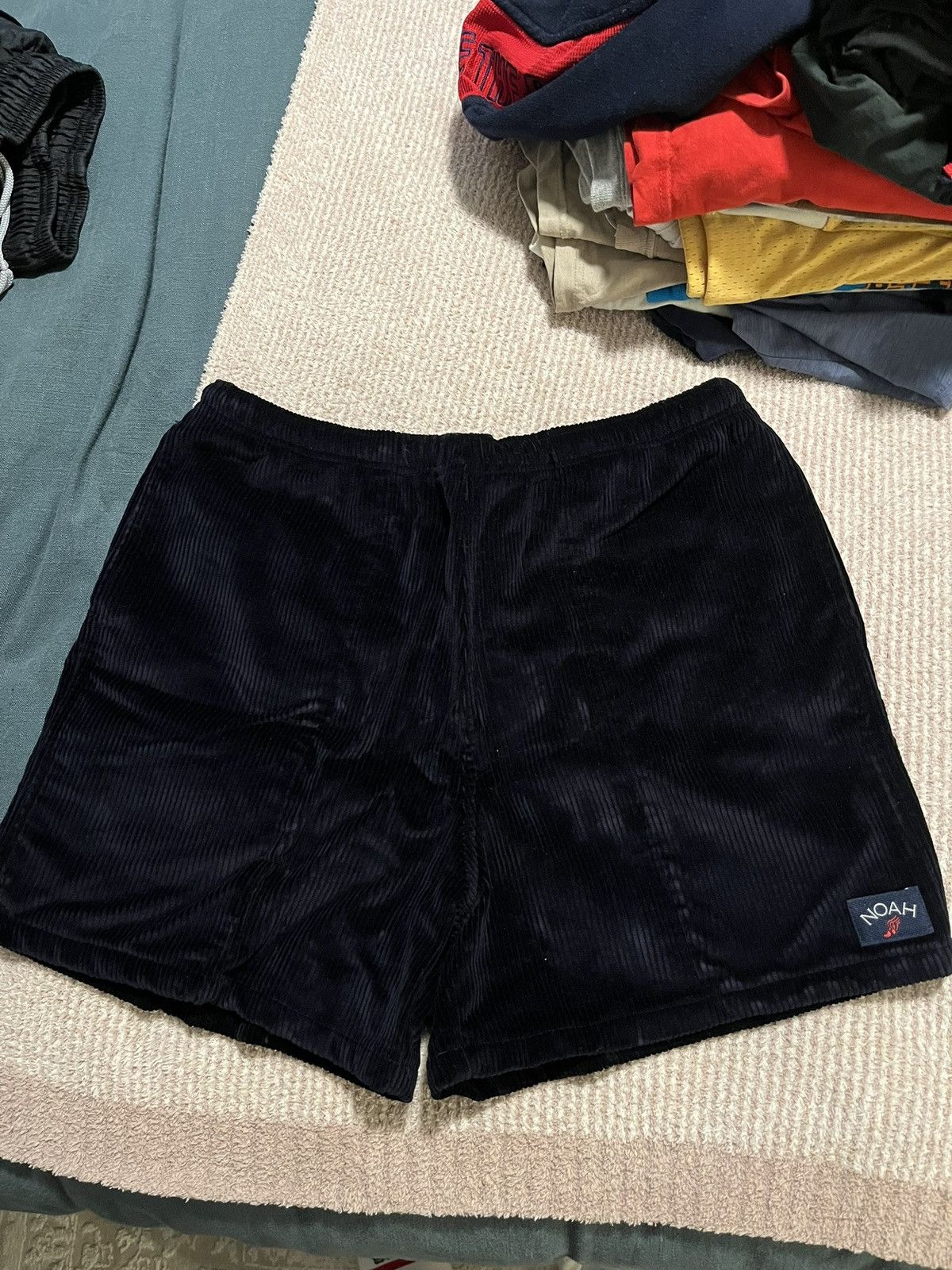Noah Navy Corduroy Shorts
