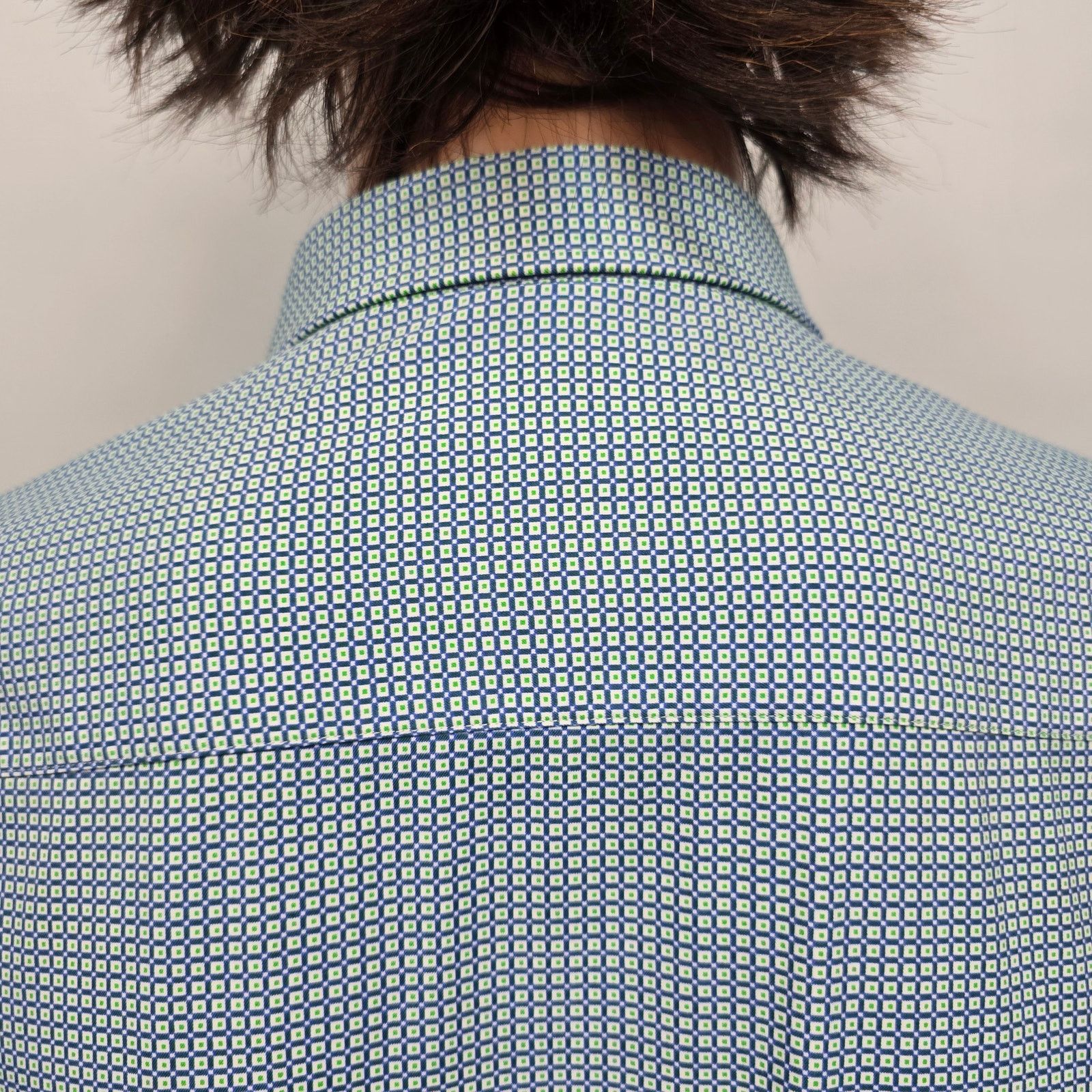 BUGATCHI BUGATCHI Comfort Stretch Shirt 2X Geo Print Floral Flip Cuff Size US XXL / EU 58 / 5 - 10 Thumbnail