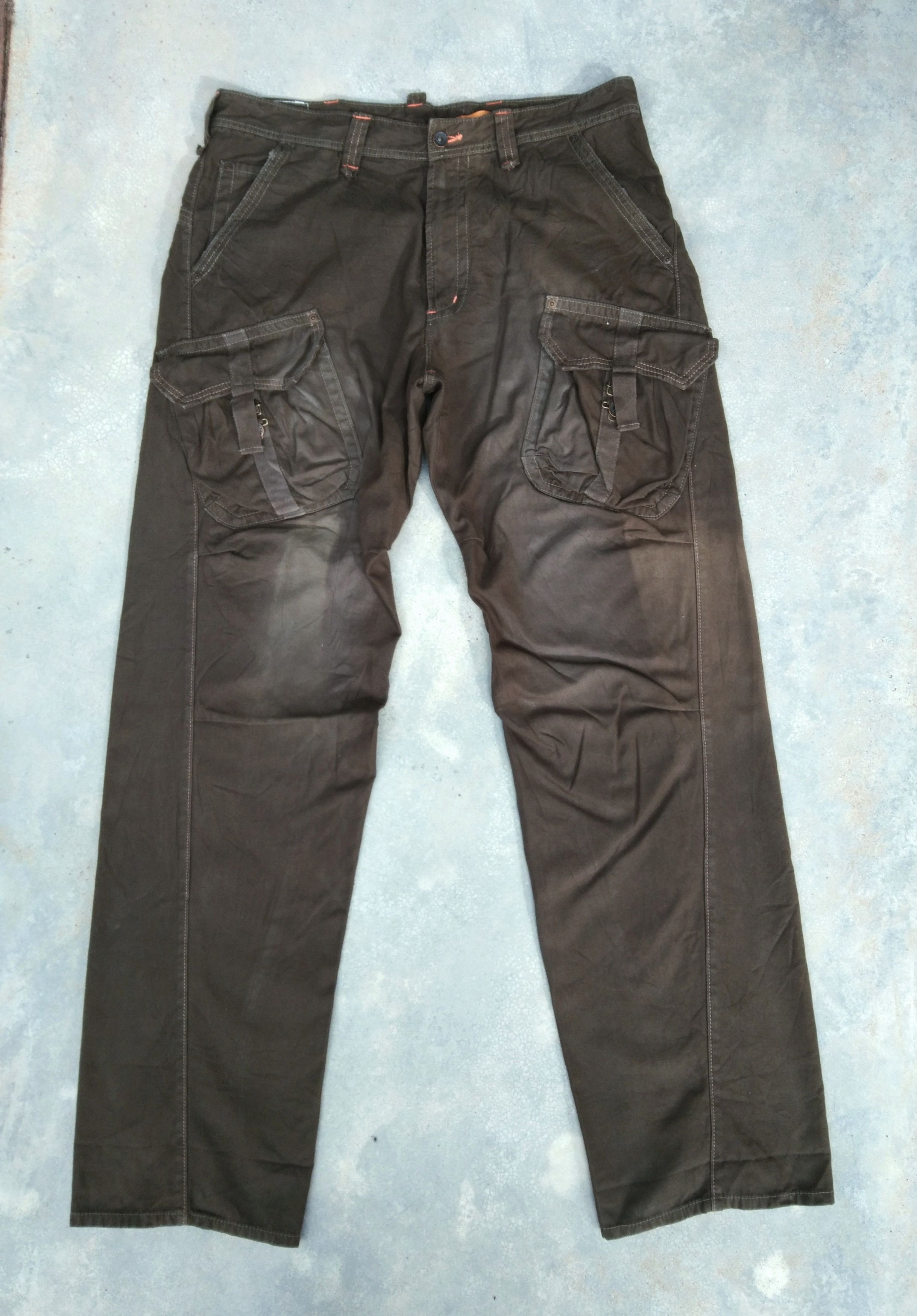 image of Edwin Military Style Multipocket Cargo Pants 36X36 in Army Khaki, Men's